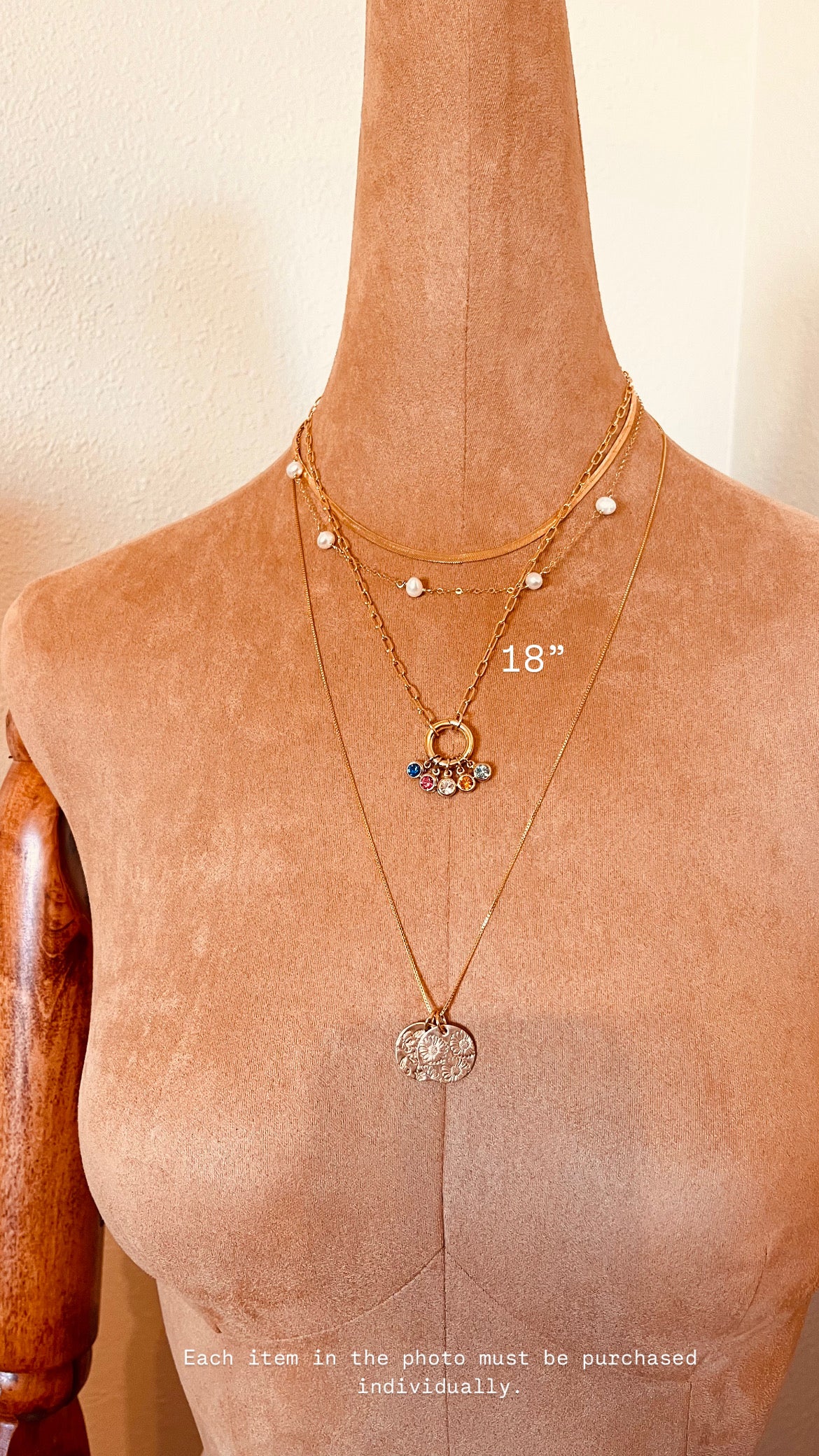 Gold Birthstone Necklace