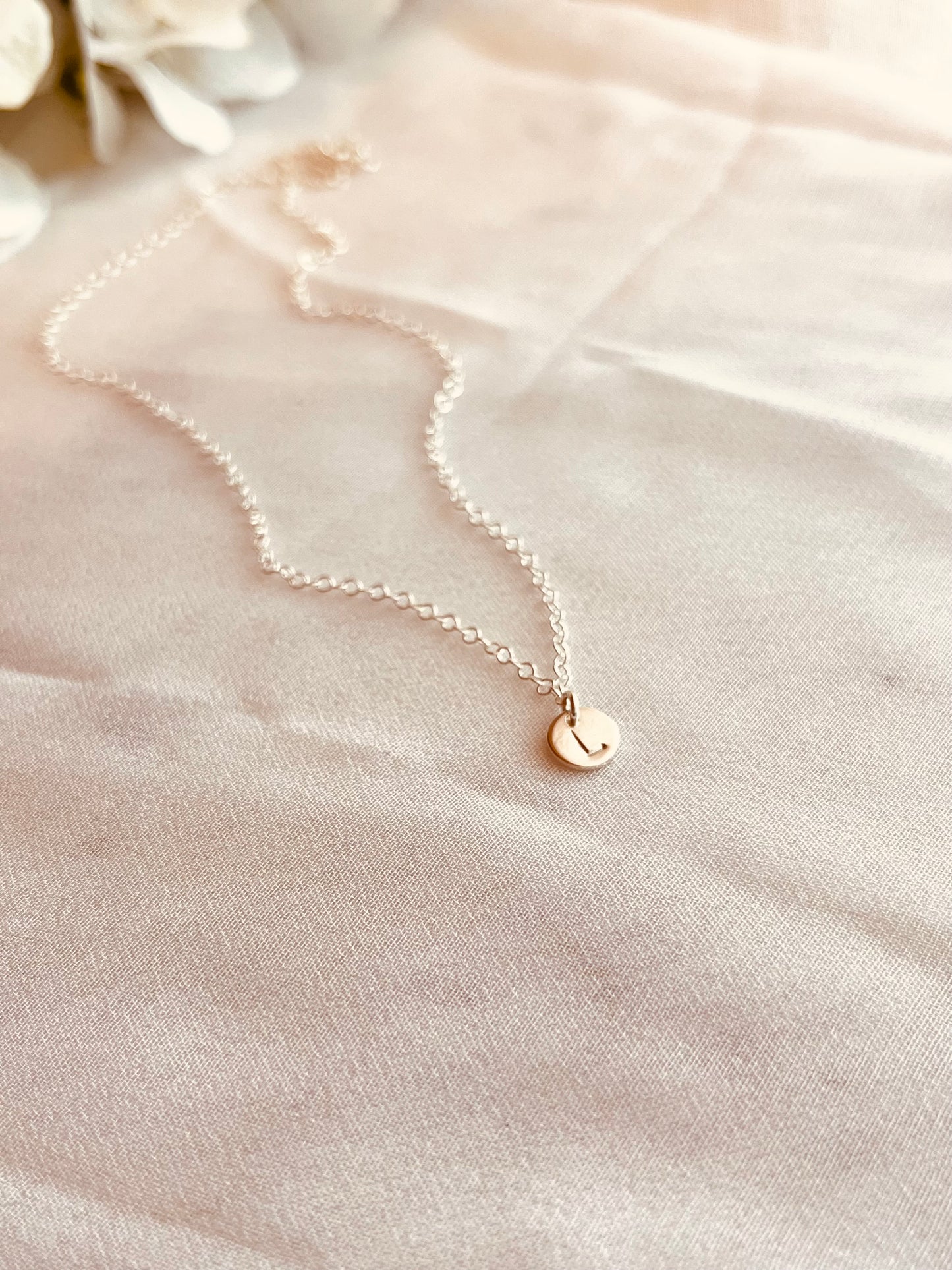 Tiny Initial Necklace