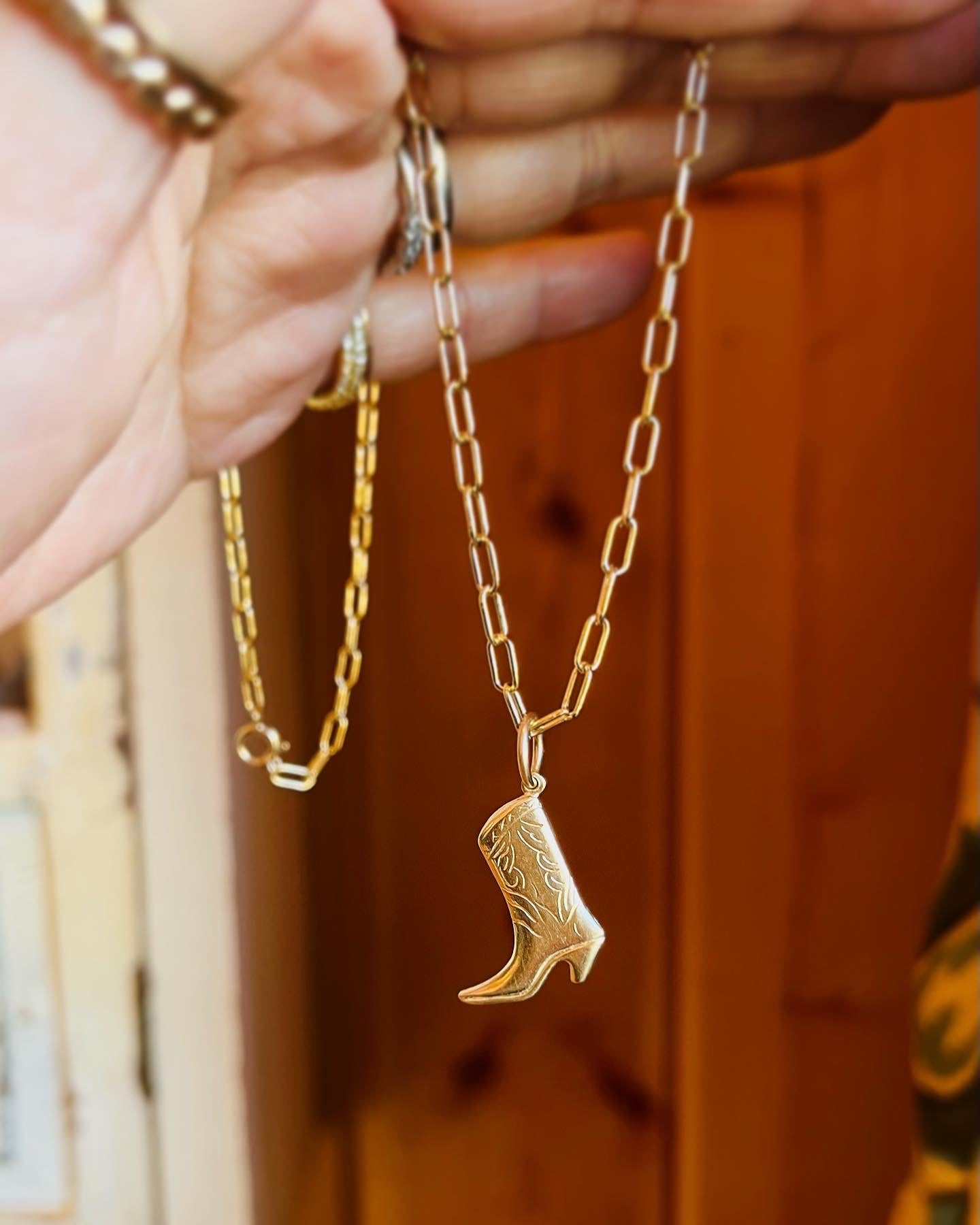 Cowgirl Boot Necklace