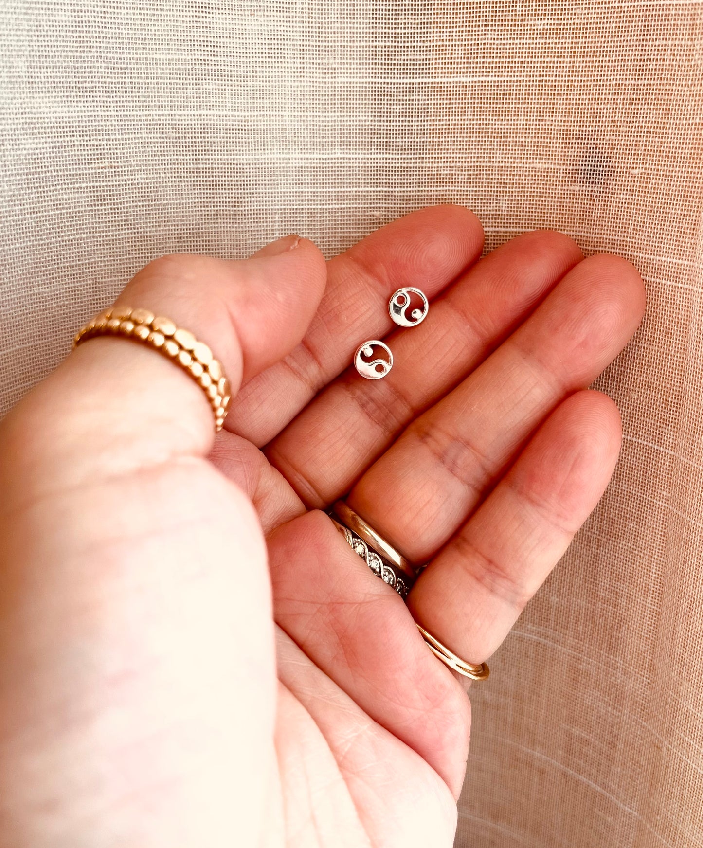 Yin Yang Stud Earrings, Birthday Gift, valentines gift, gift for her