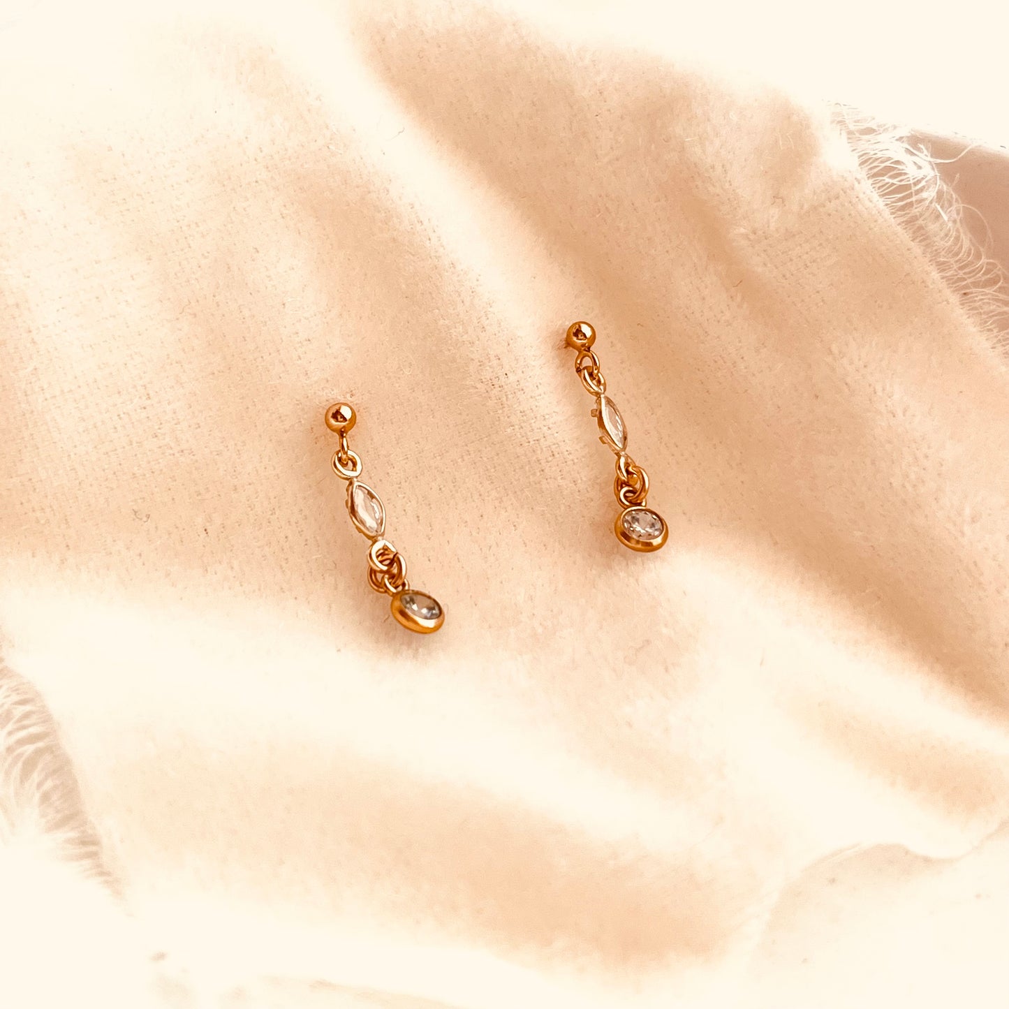 Delicate CZ Drop Earrings | Everyday Sparkle Jewelry