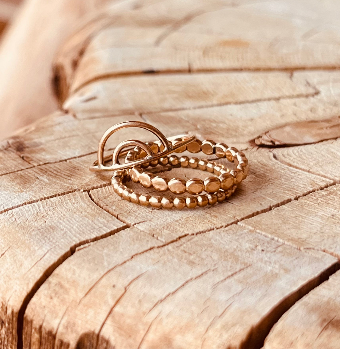 Rainbow Stacking Ring Set