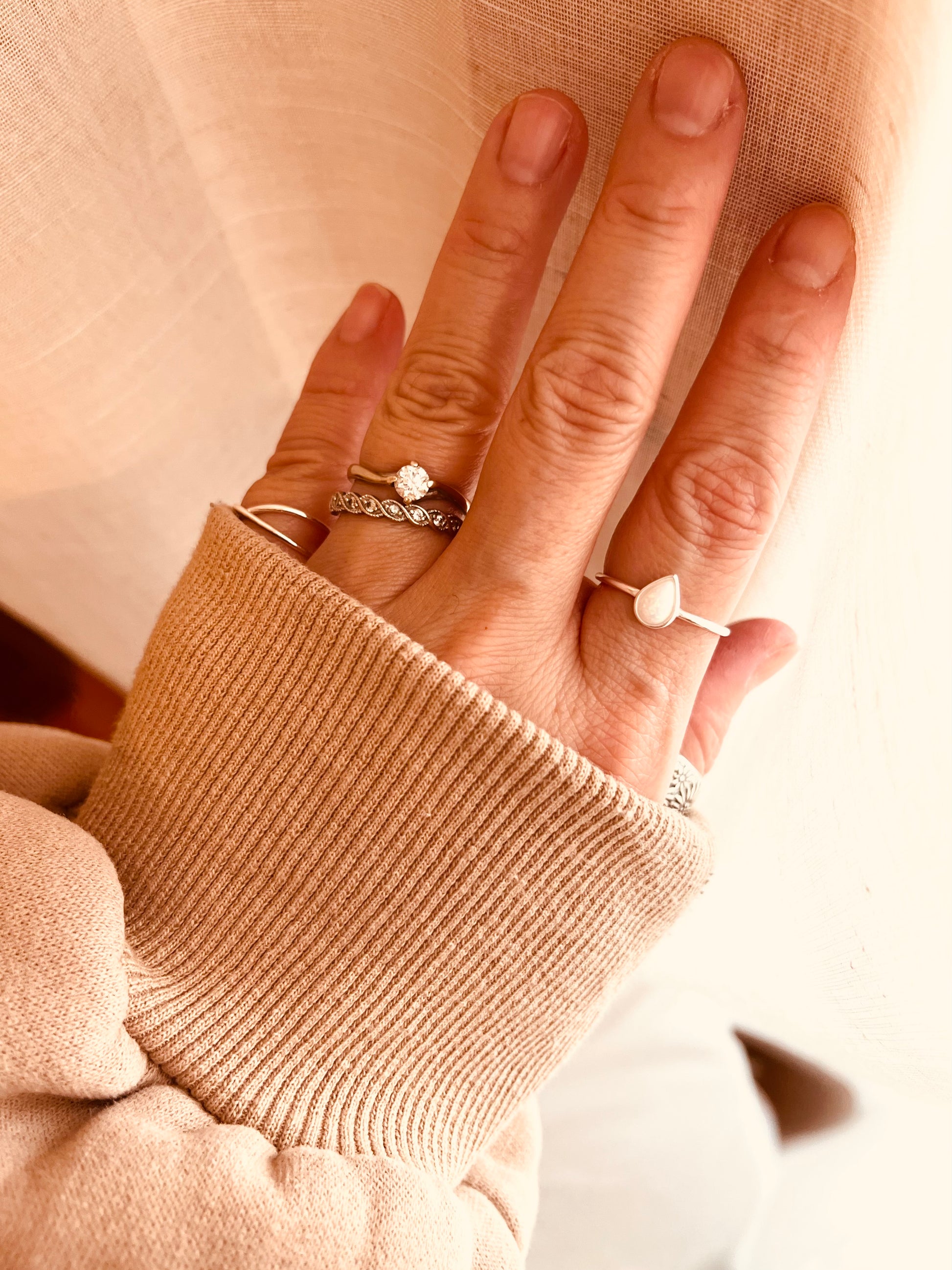 Teardrop Opal Ring, Opal jewelry, opal rings, sterling silver jewelry, minimalist jewelry, everyday jewelry, ring stacking, gift for her, Mother’s Day gifts, birthday gift, Christmas gift, gift for girlfriend, gift for daughter