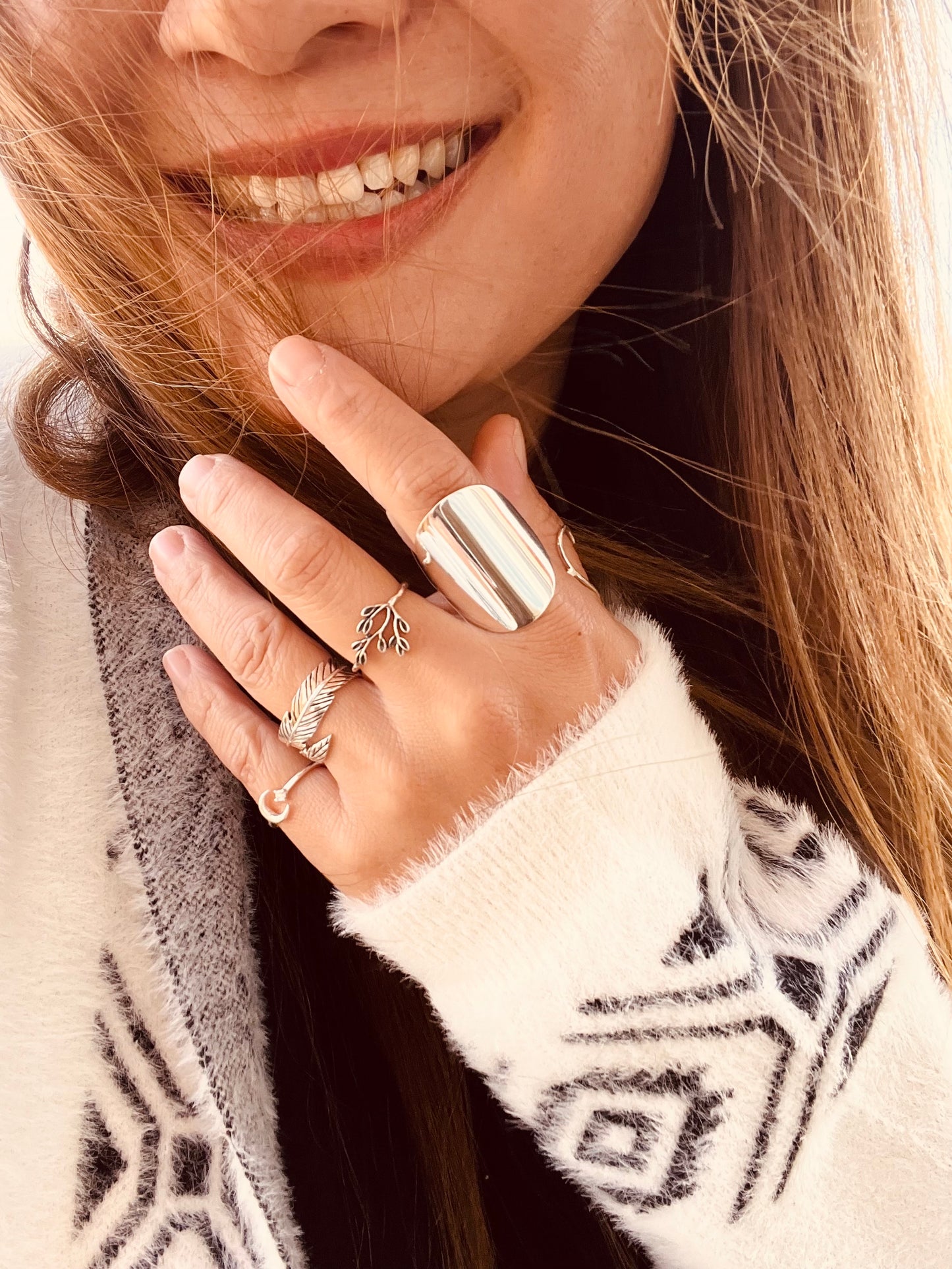 Disc ring, Silver Ring, Statement Rings,