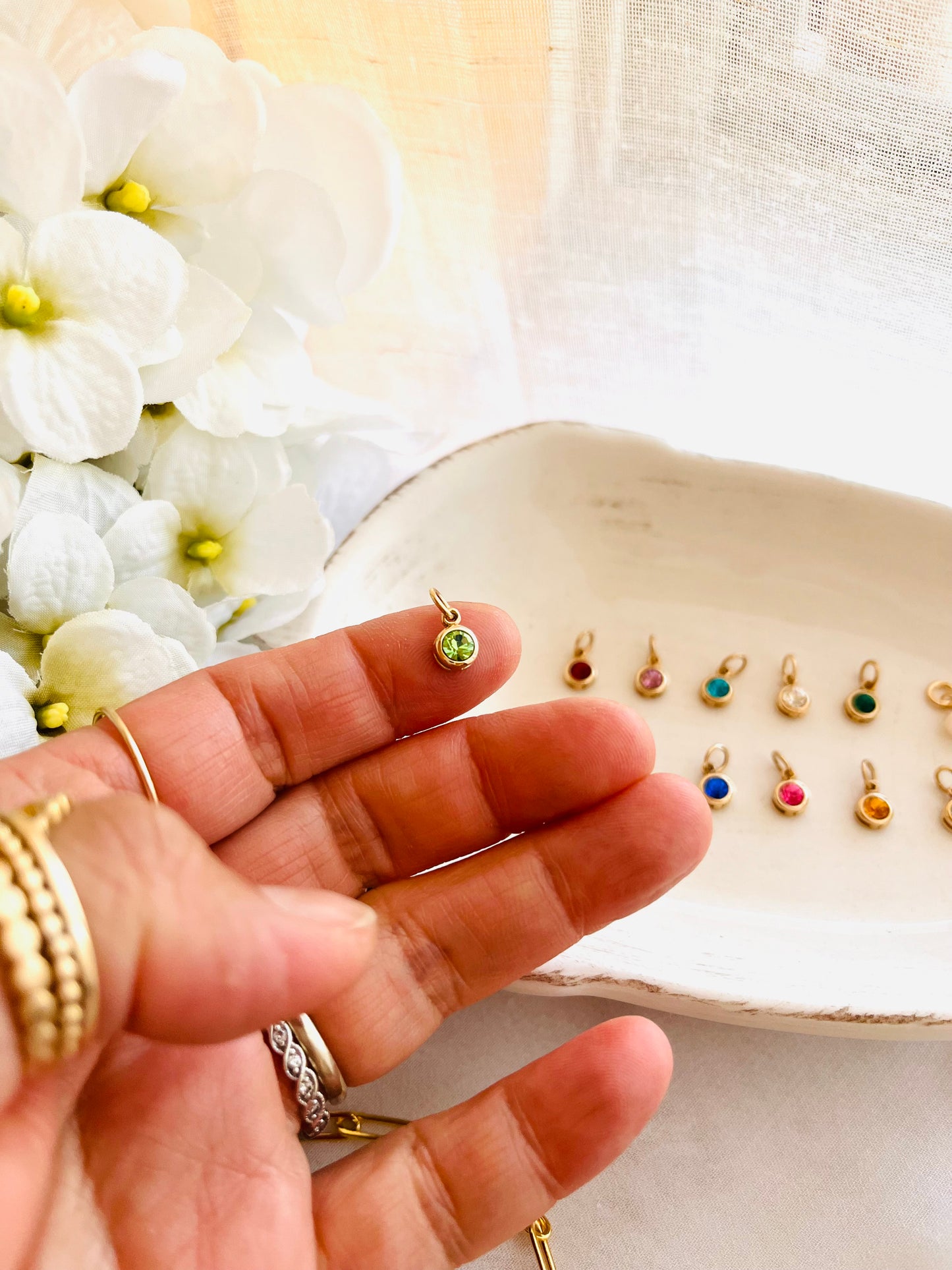 Birthstone, Birthstone charm, Birthstone jewelry, birthday Gift, Mothers day Gifts