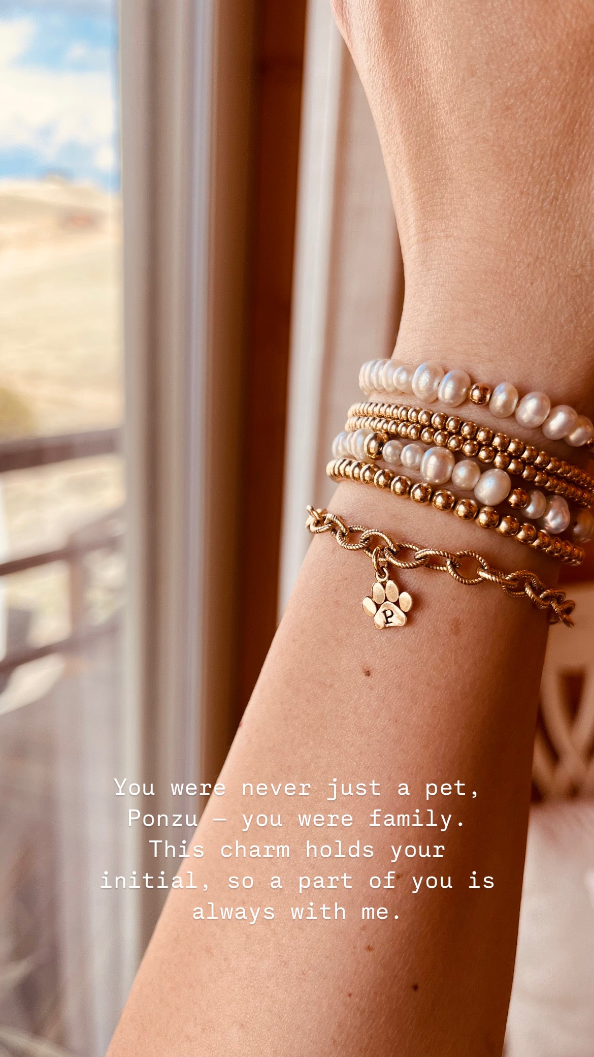 Paw Print Keepsake Bracelet, Paw & Initial, 14k gold filled bracelet, everyday bracelet, Paw Letter Link Bracelet, paw lover gift ideas, Paw jewelry, gifts for her, 14k Gold Filled Paw Print & Initial Bracelet – Pet Memorial Jewelry