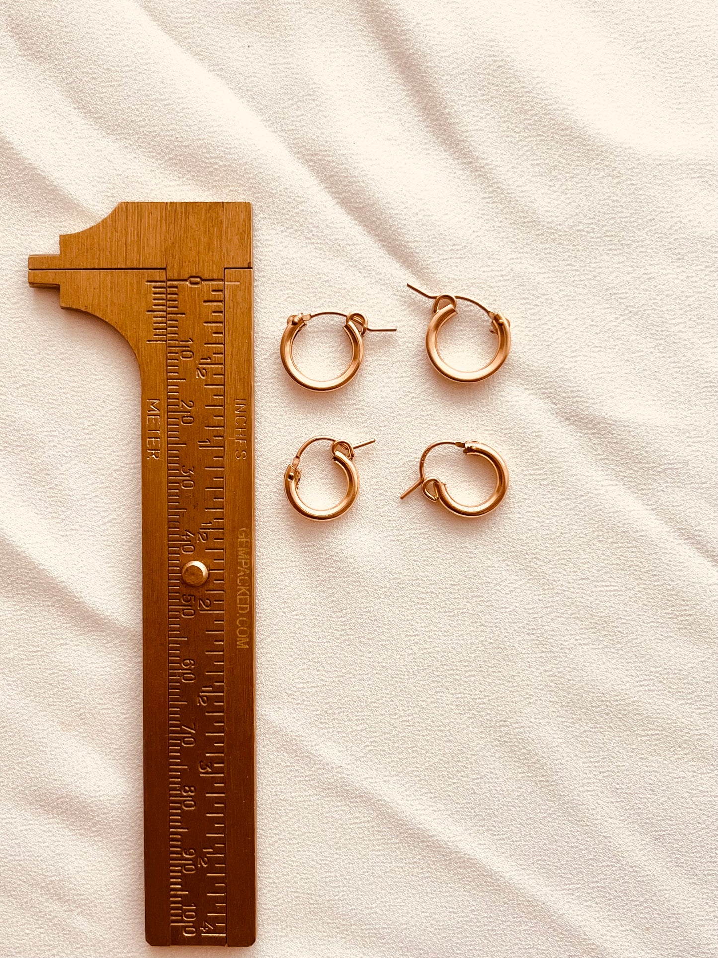 14K Gold Filled Hoop Earrings | Waterproof Customizable Charm Hoops