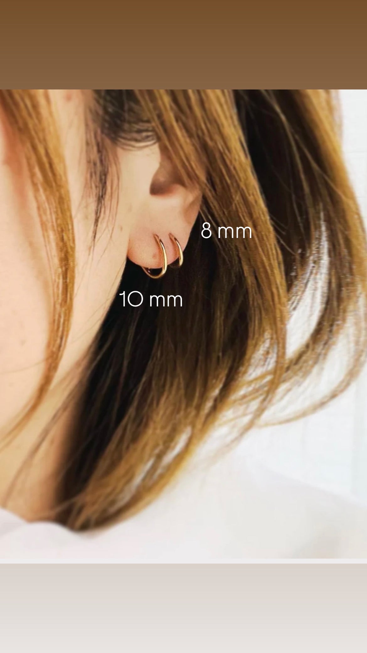14K Gold Filled Tiny Hoop Earrings, 8mm & 10mm Sleeper Hoops, Cartilage Earrings, Minimalist Everyday Jewelry