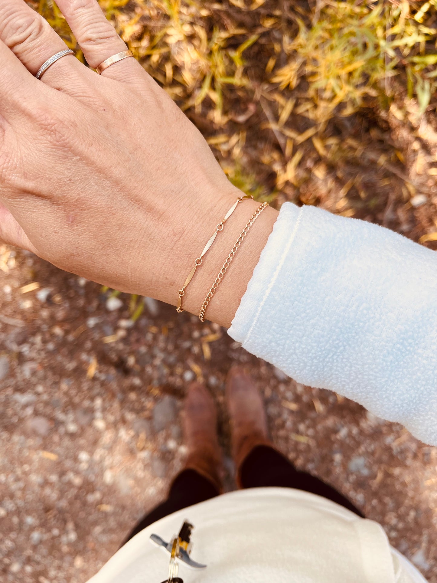 Cuban chain bracelets, 14k gold filled bracelets, gold jewelry, minimalist jewelry, dainty jewelry, everyday jewelry, chain bracelets, stacked bracelets, stacking jewelry, bracelets, birthday gifts, Christmas gifts, thanksgiving present, holidays gift, birthday present, gift for her, outdoor jewelry