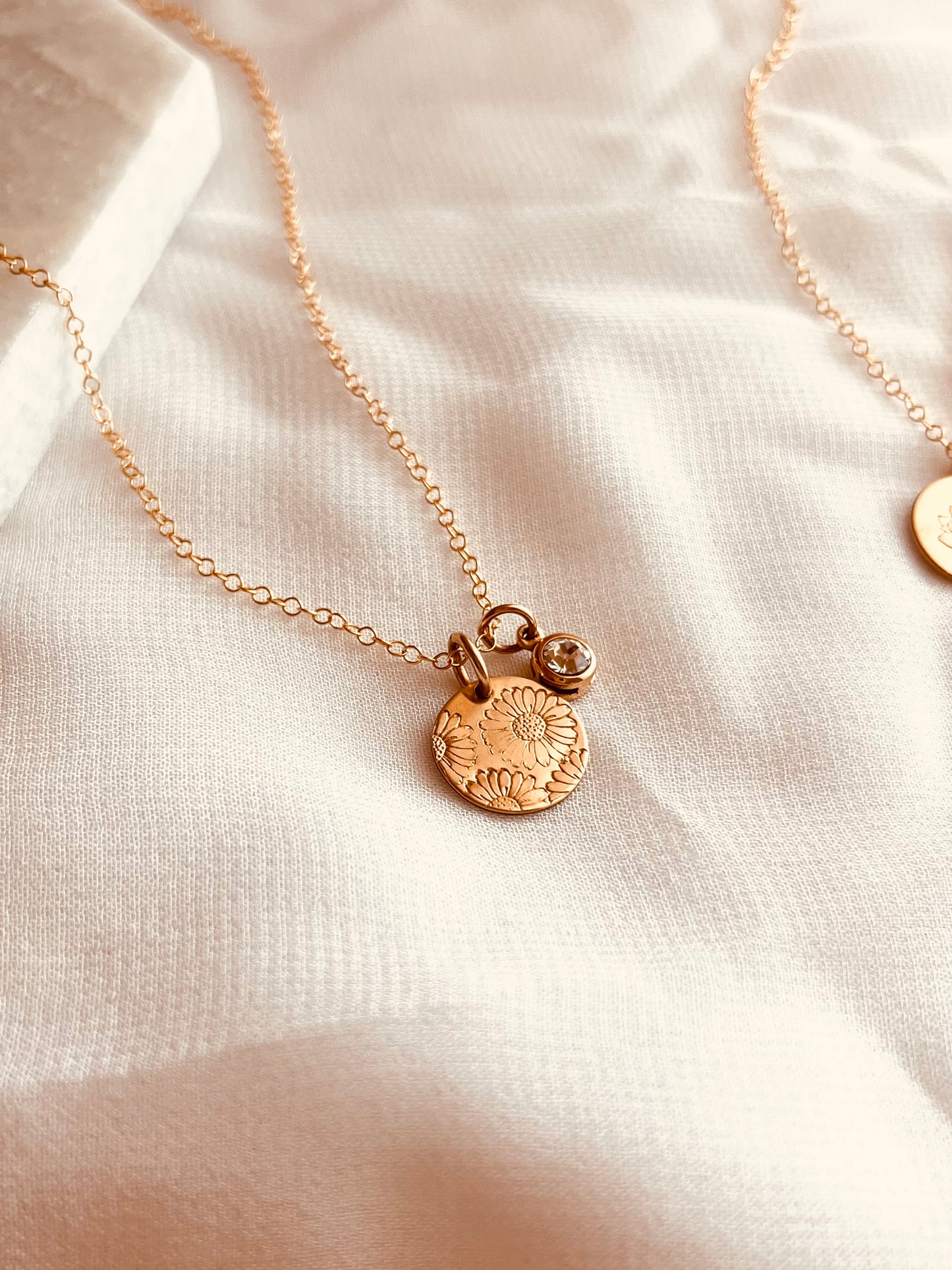 Forever Your Month Necklac, Birth Flower and Birthstone, Birth flower jewelry, birthstone jewelry, birthday gifts