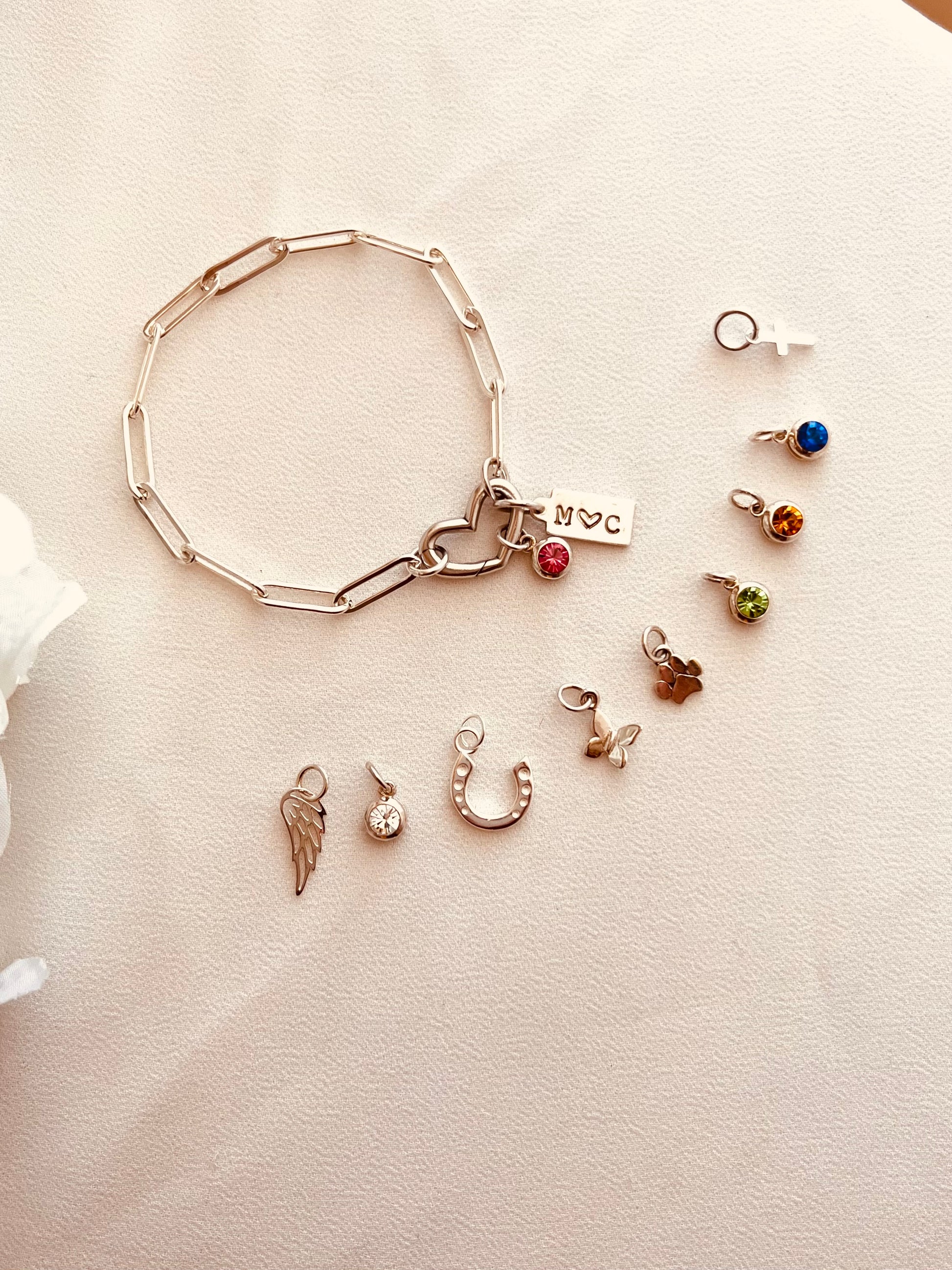 Sterling Silver heart bracelet, charm holder bracelet, sterling silver bracelet, charms, valentines gift for her, jewelry bracelet, mothers gift, birthday gift, grandmother present, sisters gift ideas, silver bracelet, everyday jewelry, initial bracelet, valentines gift, gift ideas, bracelet