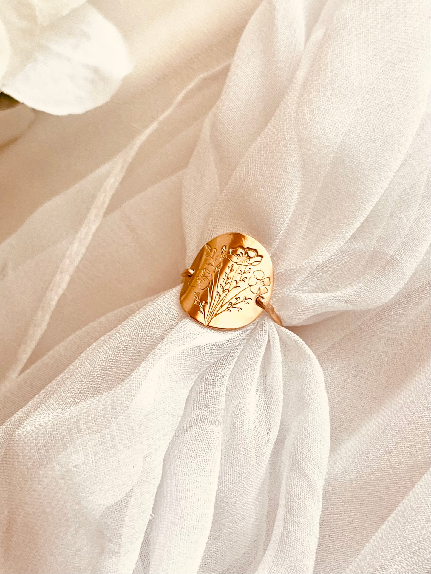 Poppy Bouquet Ring, Poppy Ring, poppy jewelry, poppy flowers, birth flowers, birthday gifts, Christmas gift, gift for her, poppy