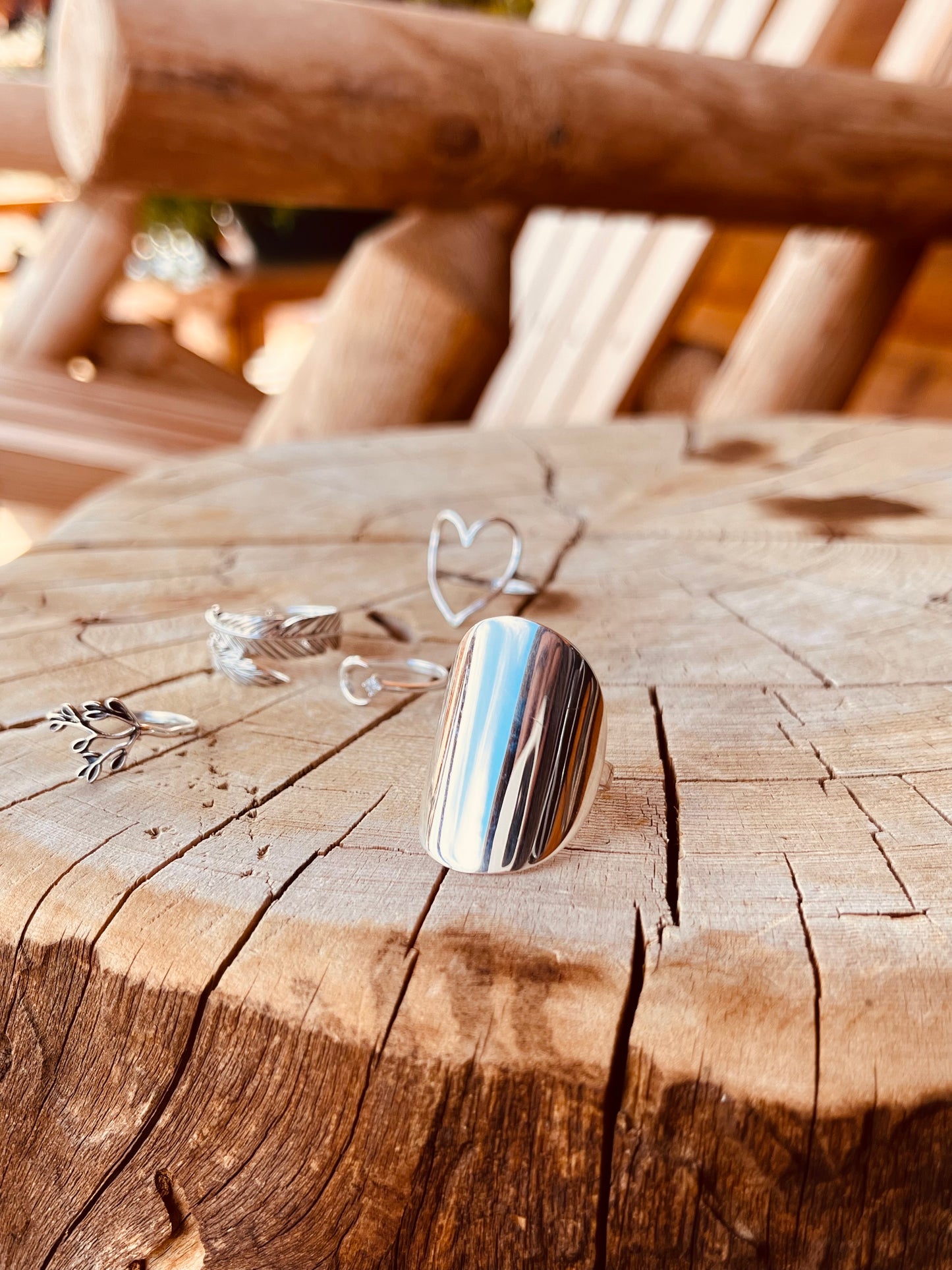 Disc ring, Silver Ring, Statement Rings,