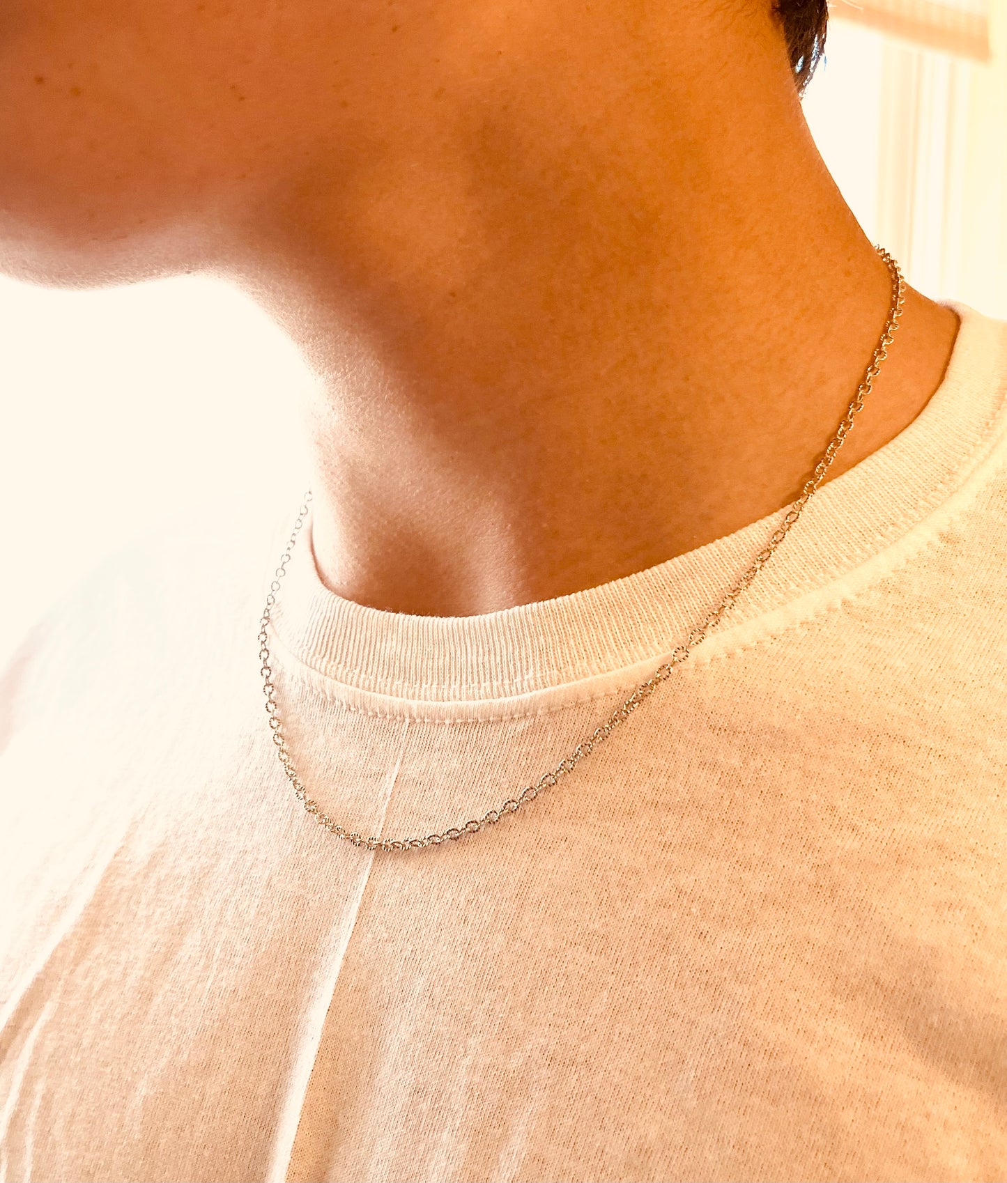 oxidized Patterned chain necklace, men jewelry, men necklace, gift for him, men everyday jewelry, holidays, birthday gift , birthday present, Christmas gift, thanksgiving gifts, birthday, men gift