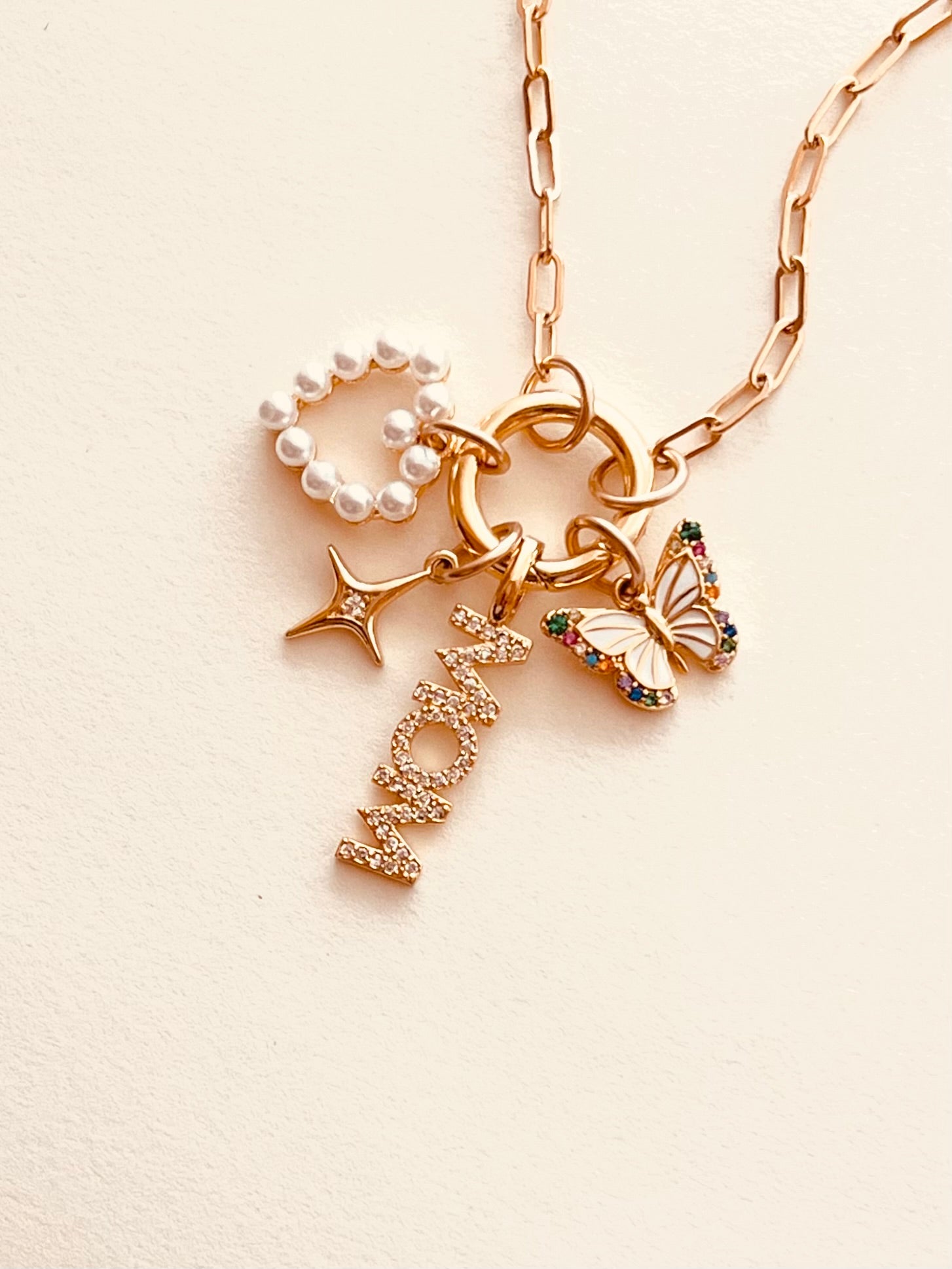 Custom Charm Carabiner Clasp Necklace, Design Your Own Necklace, Charm Necklace, Personalized Gift, Paperclip Charm Necklace, Christmas Gift, Mix and match your favorite pendant charms, BUILD YOUR COLLECTION Minimalist,  Chain and Link, Mother’s Jewelry, Mothers Gift, Mother’s Day Gifts, Christmas Gifts