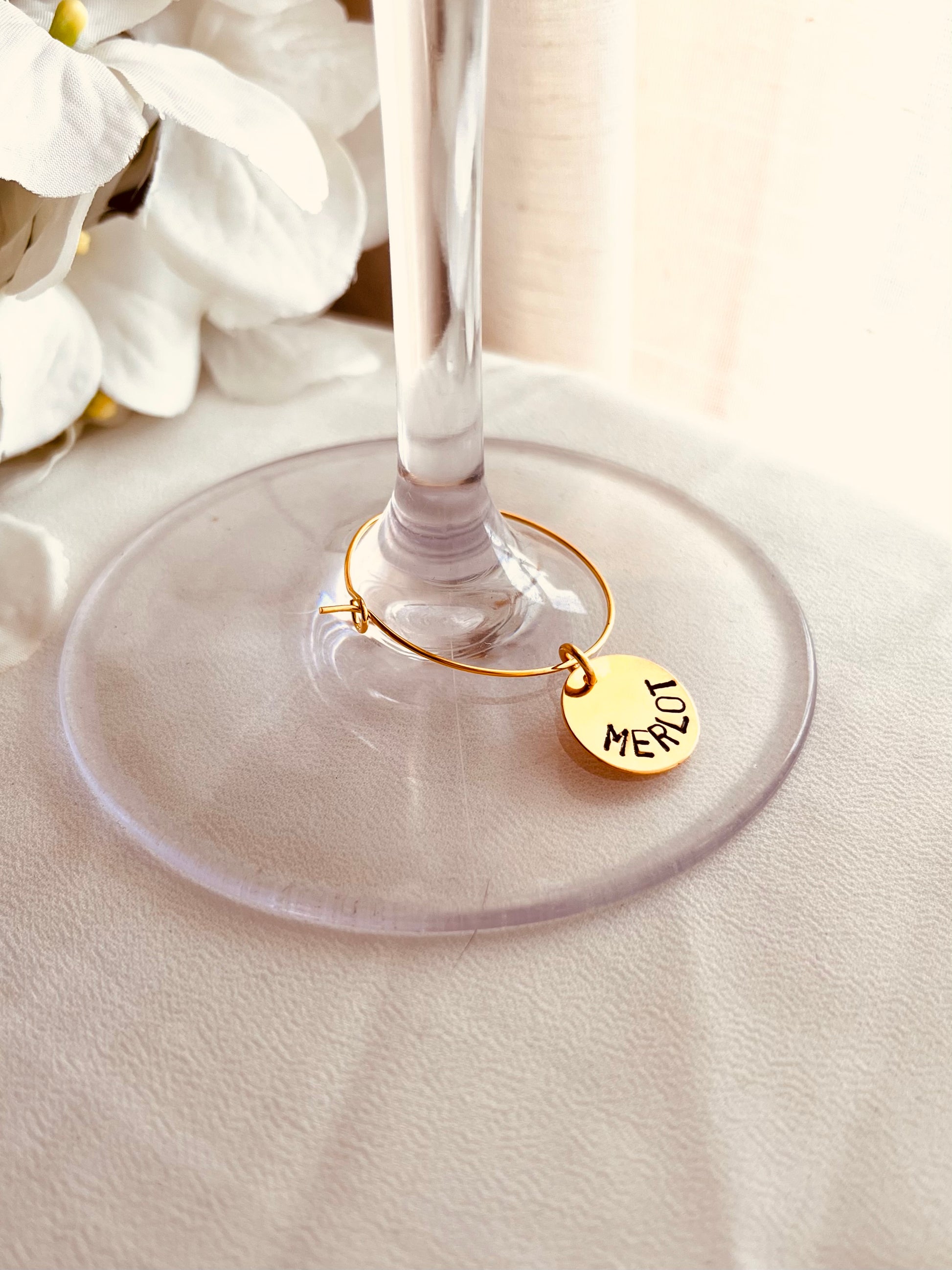 Personalized Wine Glass Charm, Hand Stamped Custom Wine Glass Charmerfect for a Holiday or Hostess gift, Book Club, Wine Tasting, Christmas Gift, Christmas party, Thanksgiving Dinner, Christmas Day, Birthday Party, Thanksgiving