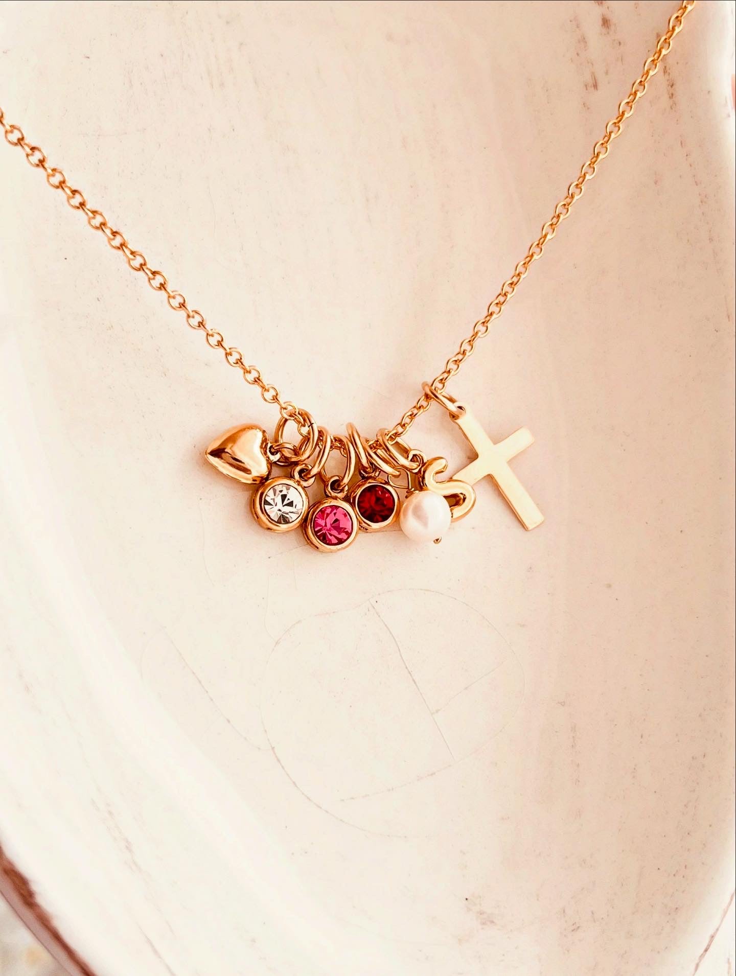 Elodie Charm Necklace, Charm Necklacem, Birthstone necklace,
Gold Charm Necklace, Charms, charm necklace, charm jewelry, birthday gift, birthstone jewelry, birthstone necklace, gift for her, Christmas present, Holidays gifts
