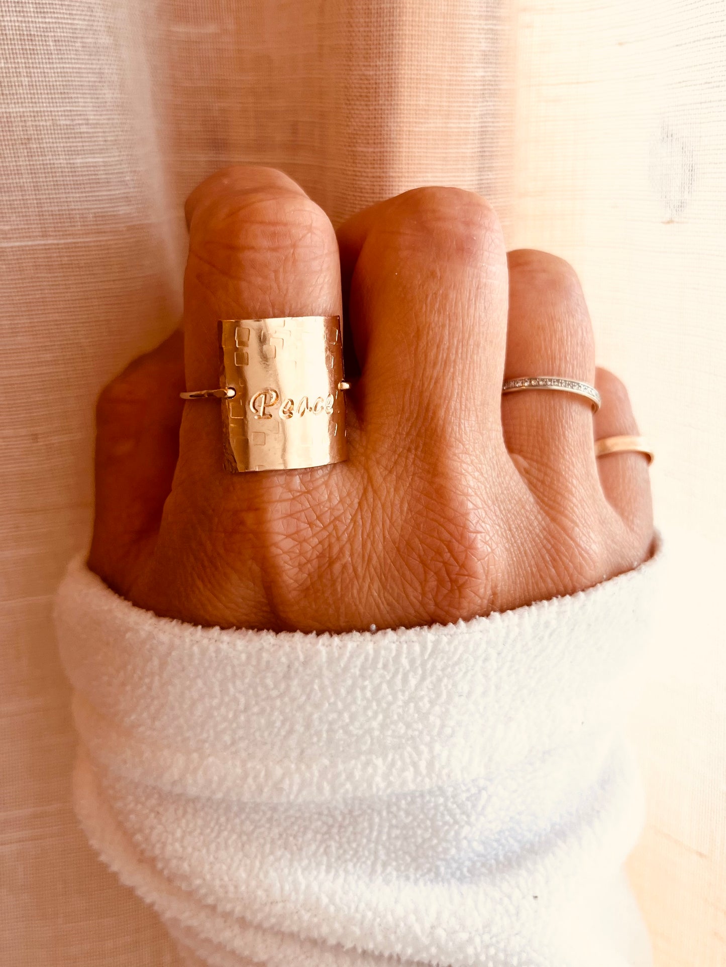 Square Ring, Customized Ring, Initial Ring, Textured Square Ring, Handmade Jewelry, Statement Ring, Monogram and Name, Personalized Gifts, thanksgiving present, Gift ideas, Christmas gift, birthday gift for her, 14k gold filled jewelry, gold rings, stacking rings, rings stacking, Mother’s birthday gift, gift for wife, gift for mother