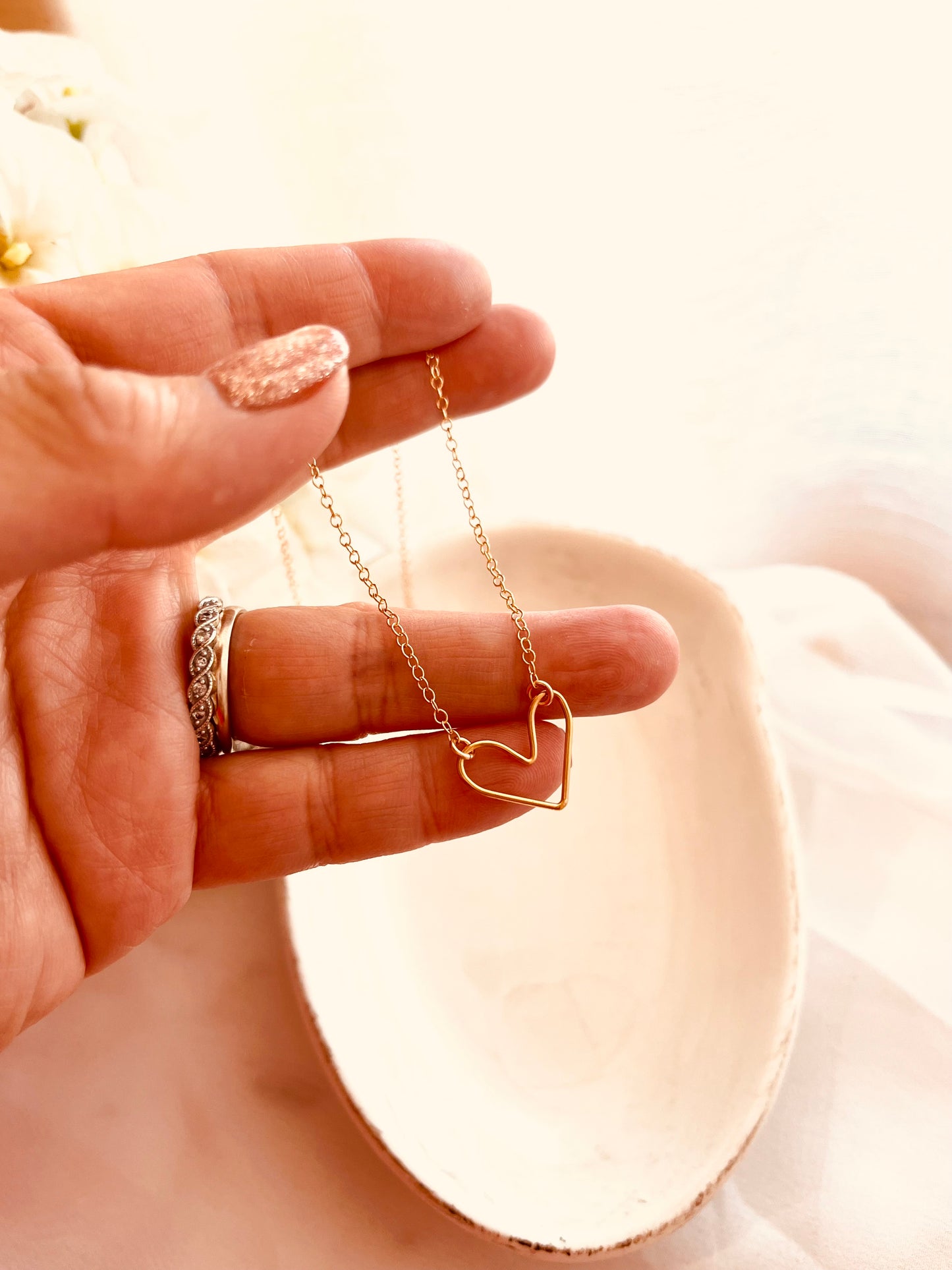 Mini Open Heart Necklace