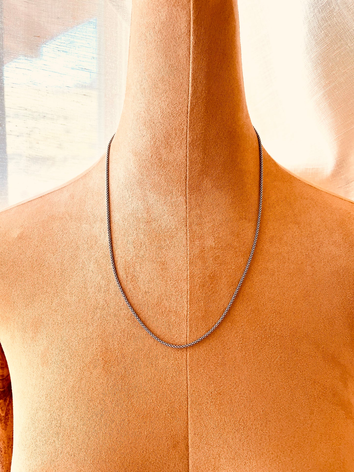 Sterling Silver Foxtail Necklace, Men necklace, sterling silver necklace, men jewelry, gift for him, holidays gift, birthday present, Christmas present