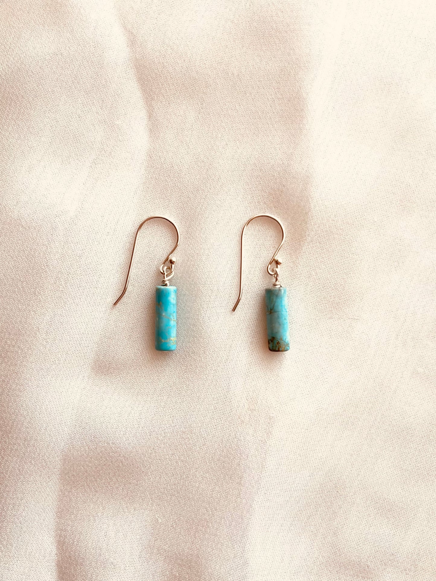 Wyoming Skyline Drops, Turquoise Sky Drop Earrings, sterling silver earrings, everyday earrings, gifts, holidays gift ideas, birthday gifts