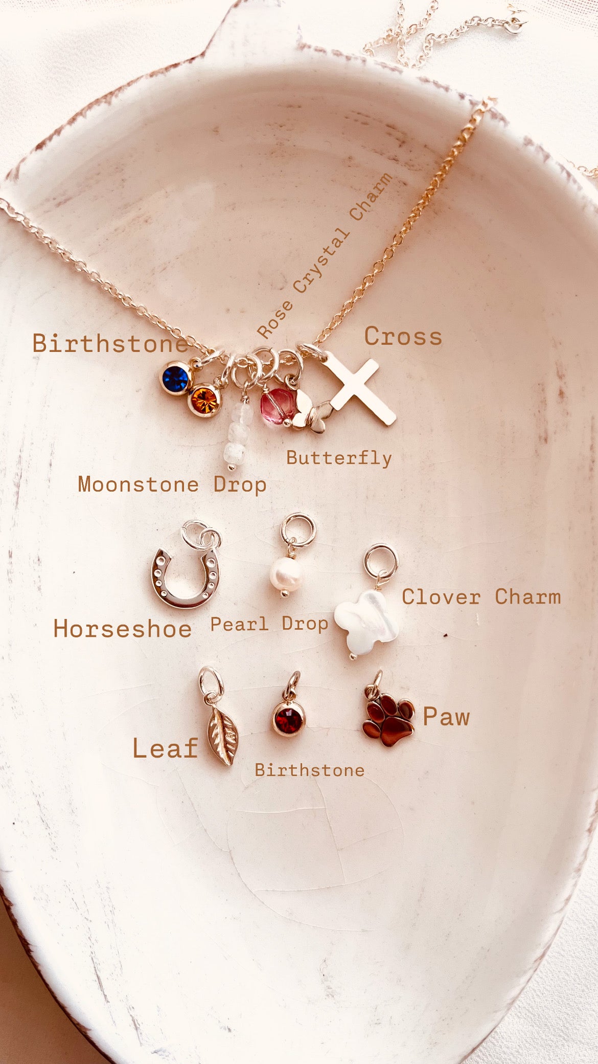 Elodie Charm Necklace - SILVER