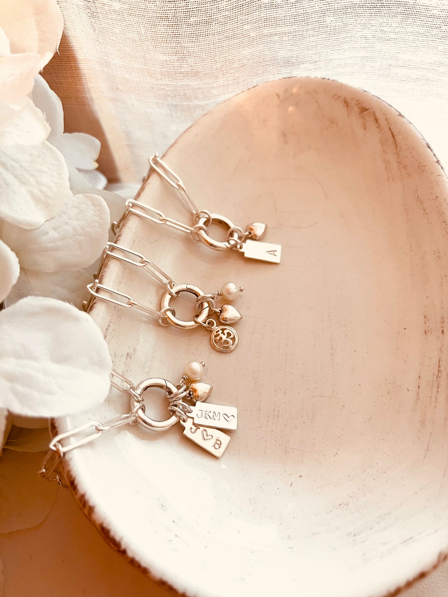 Mix and Match, Sterling Silver Chunky Paperclip Chain, Custom Bracelet, Charm Bracelet, Birthday Gift, Gift For Her, Valentine's Day Gifts, Monogram and Name, Simple and Dainty, Custom Jewelry, Personalized Gifts, Christmas Gift, holidays gift