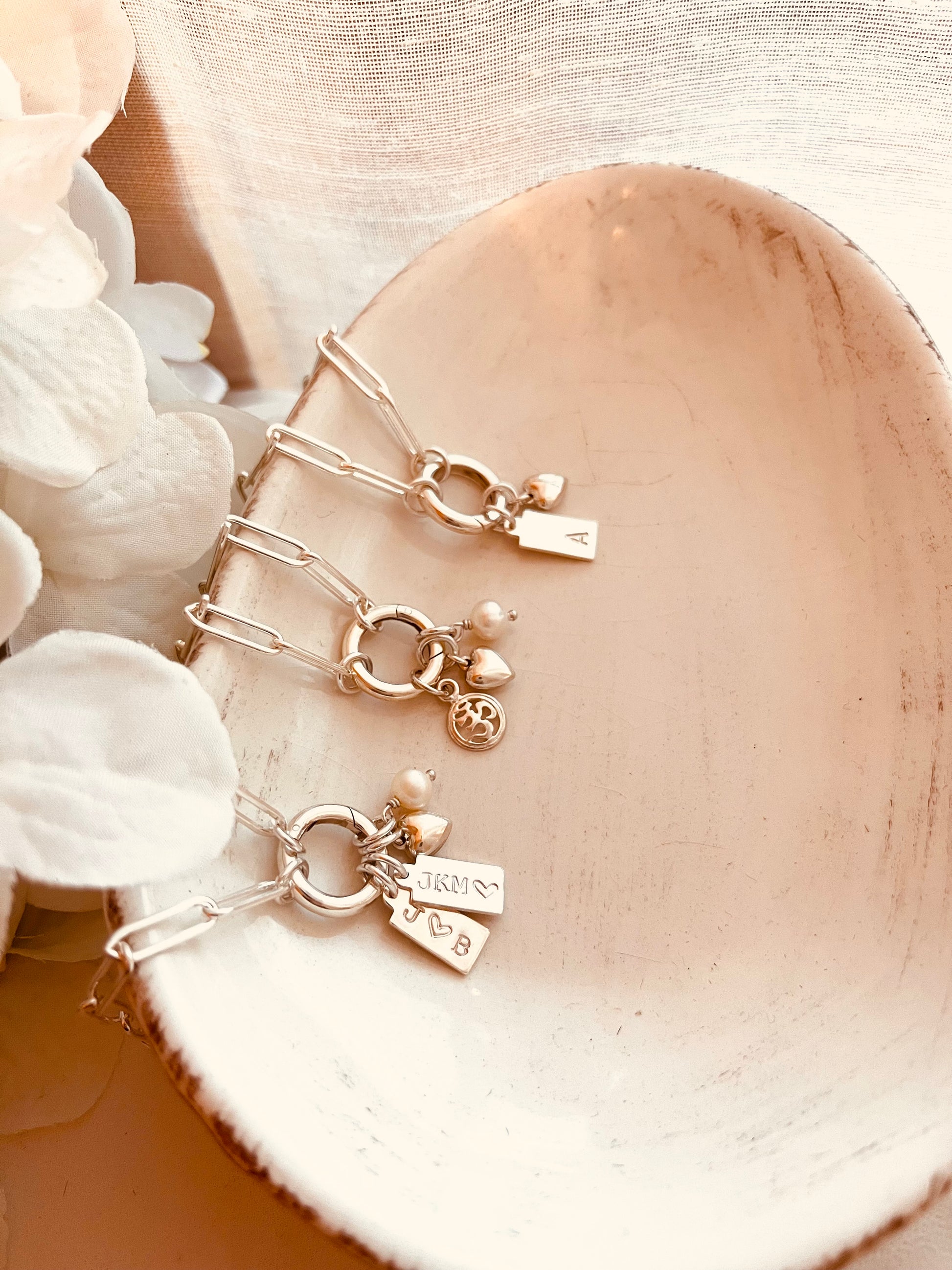 Mix and Match, Sterling Silver Chunky Paperclip Chain, Custom Bracelet, Charm Bracelet, Birthday Gift, Gift For Her, Valentine's Day Gifts, Monogram and Name, Simple and Dainty, Custom Jewelry, Personalized Gifts, Christmas Gift, holidays gift