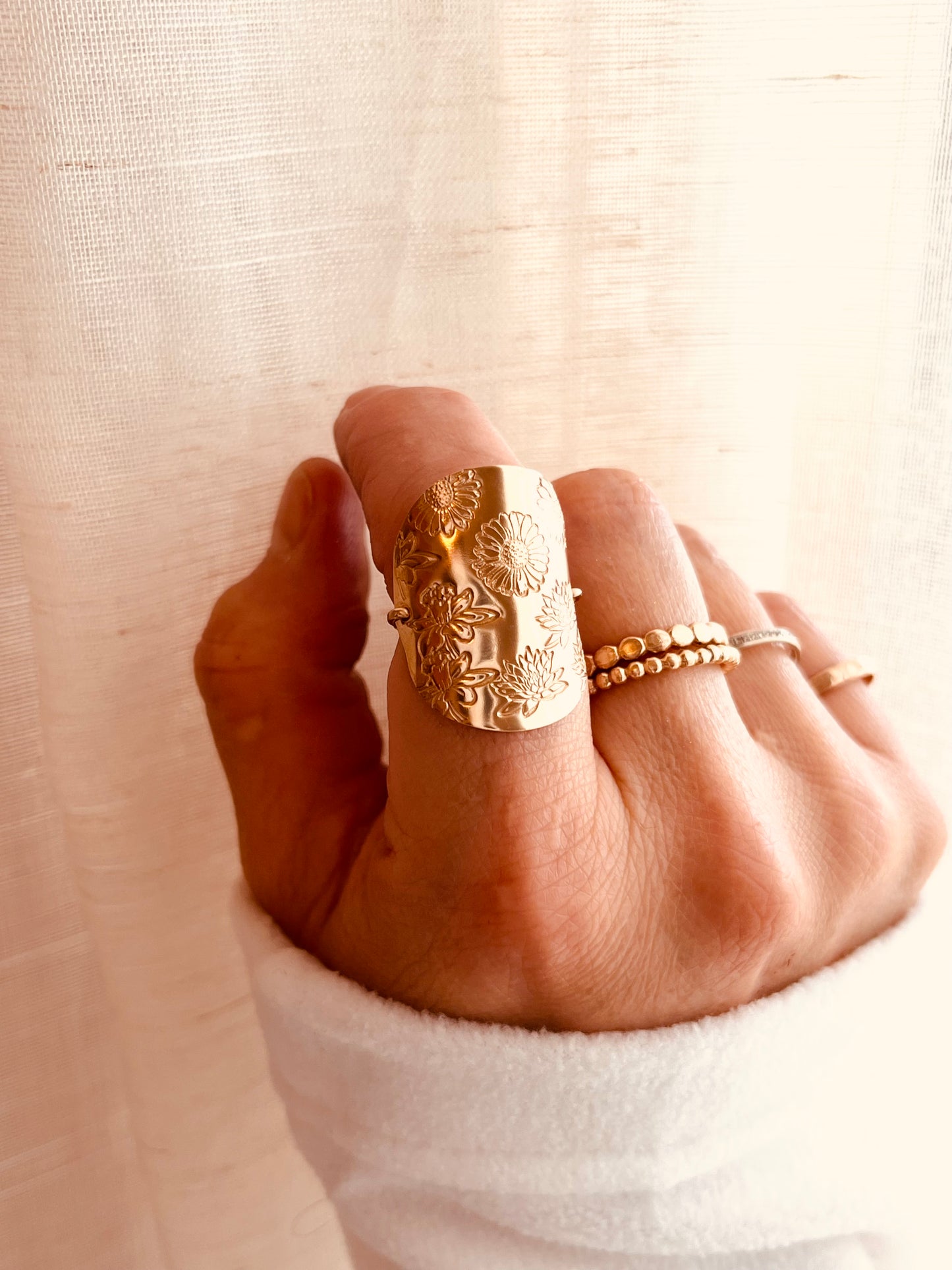 14k gold filled birth flower ring, Minimalist, Birth Flowers, Birth Flower Ring, Custom Jewelry, Personalized Gifts, Statement Rings, Stacking Rings, Stackable Rings, Dainty Rings, Delicate Rings, Simple Ring, Personalized Rings, Midi Rings, Bands, Minimalist, Stackable Rings, Statement Rings, Bands, Signet Rings, Multi-Stone Rings, Mothers Day, Mothers Gift, Sister gift, gift for her, large disc ring, Christmas present, thanksgiving gifts