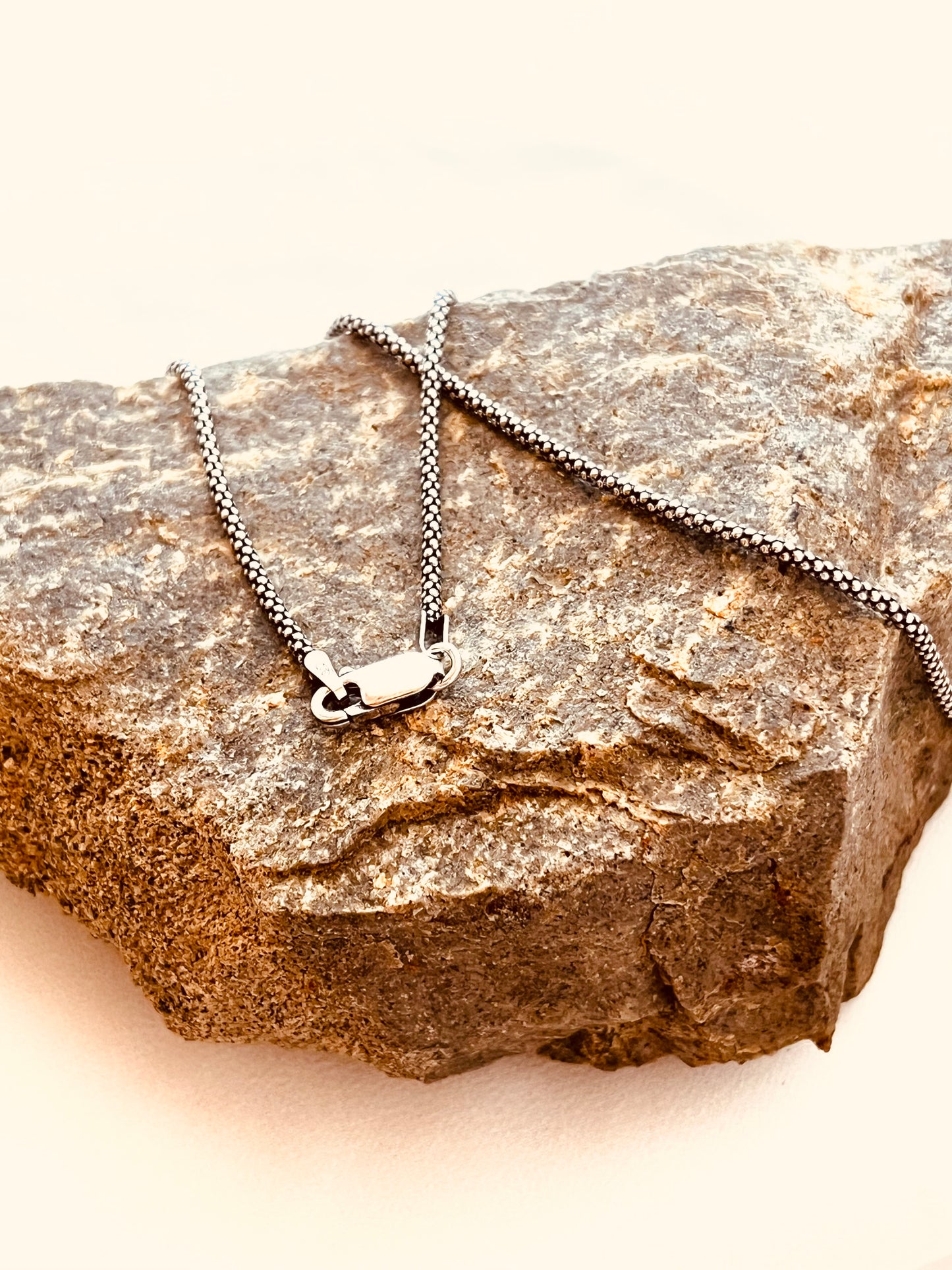 Sterling Silver Foxtail Necklace, Men necklace, sterling silver necklace, men jewelry, gift for him, holidays gift, birthday present, Christmas present