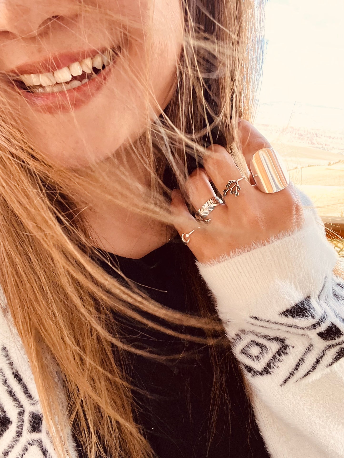 Disc ring, Silver Ring, Statement Rings,