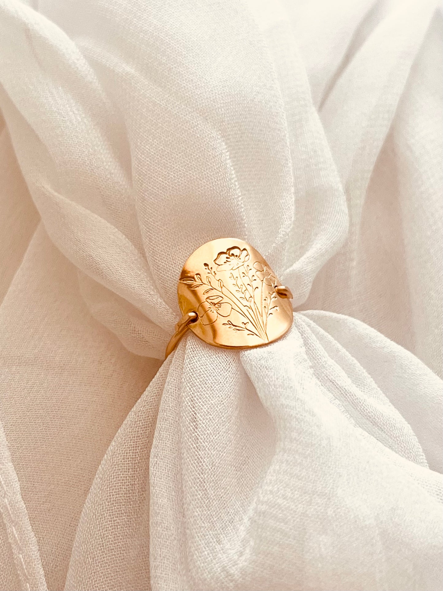 Poppy Bouquet Ring, Poppy Ring, poppy jewelry, poppy flowers, birth flowers, birthday gifts, Christmas gift, gift for her, poppy