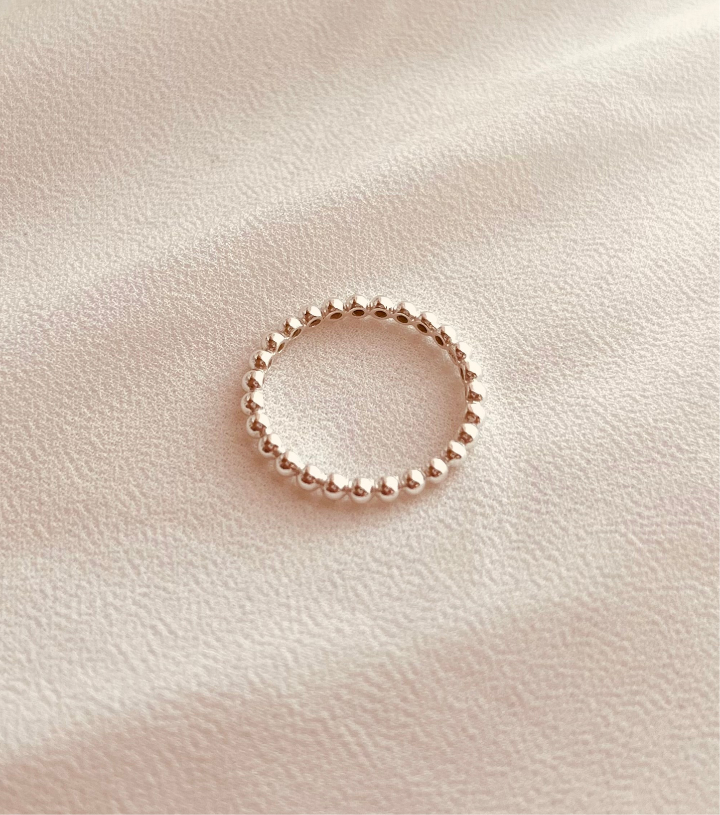 Silver Beaded Ring