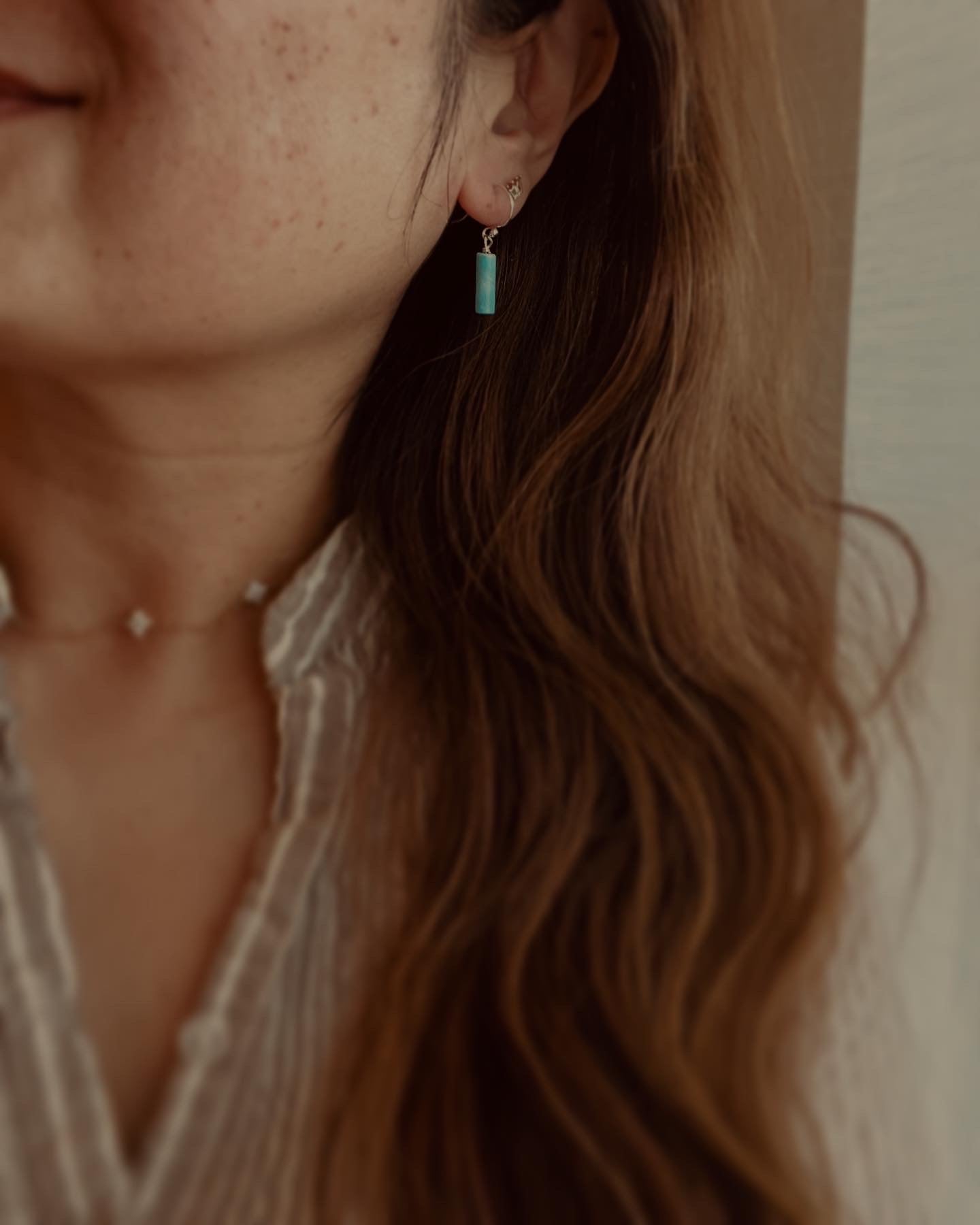 Wyoming Skyline Drops, Turquoise Sky Drop Earrings, sterling silver earrings, everyday earrings, gifts, holidays gift ideas, birthday gifts