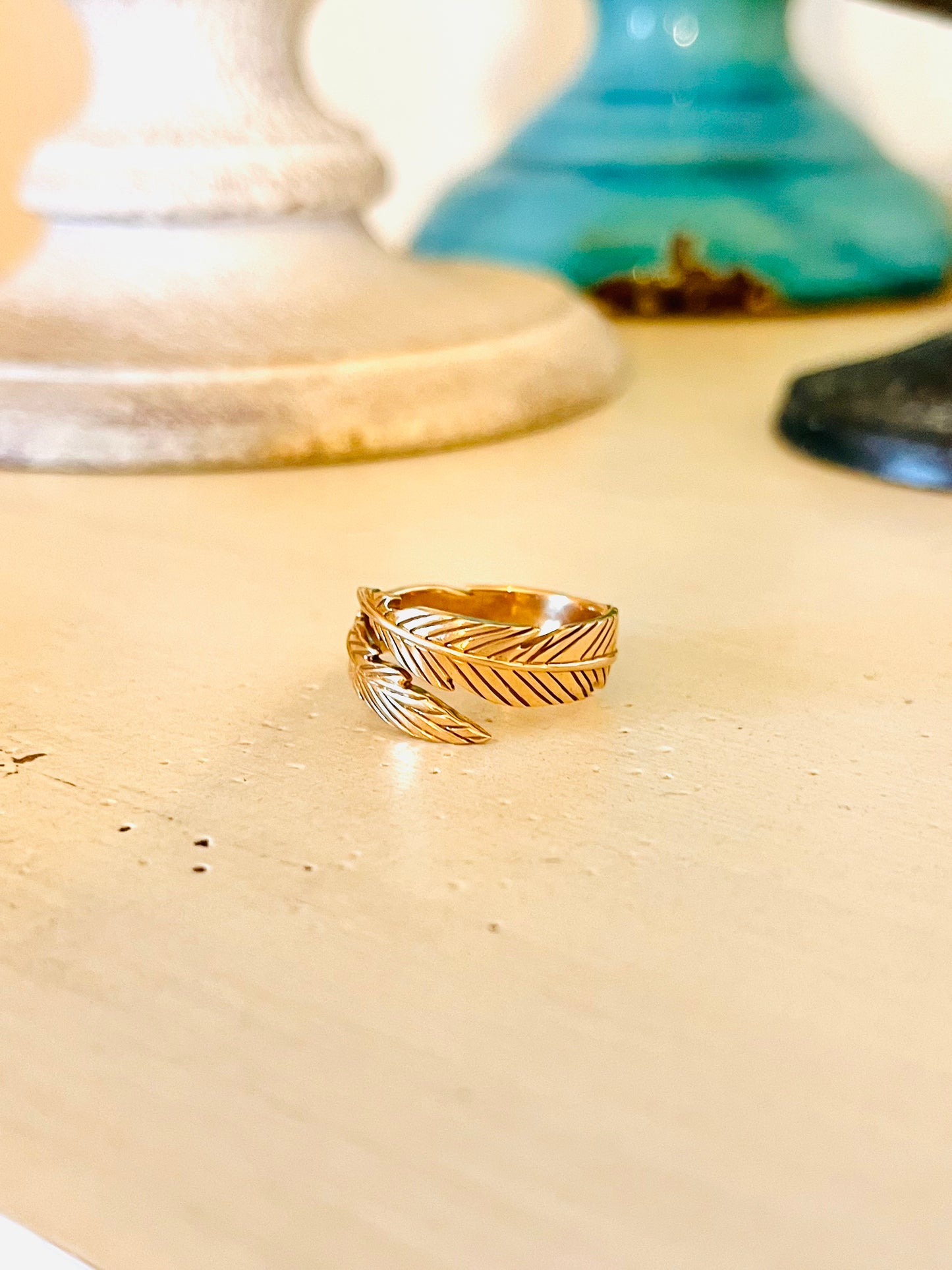 Feather Ring, Silver Feather Ring, Gold Feather Ring