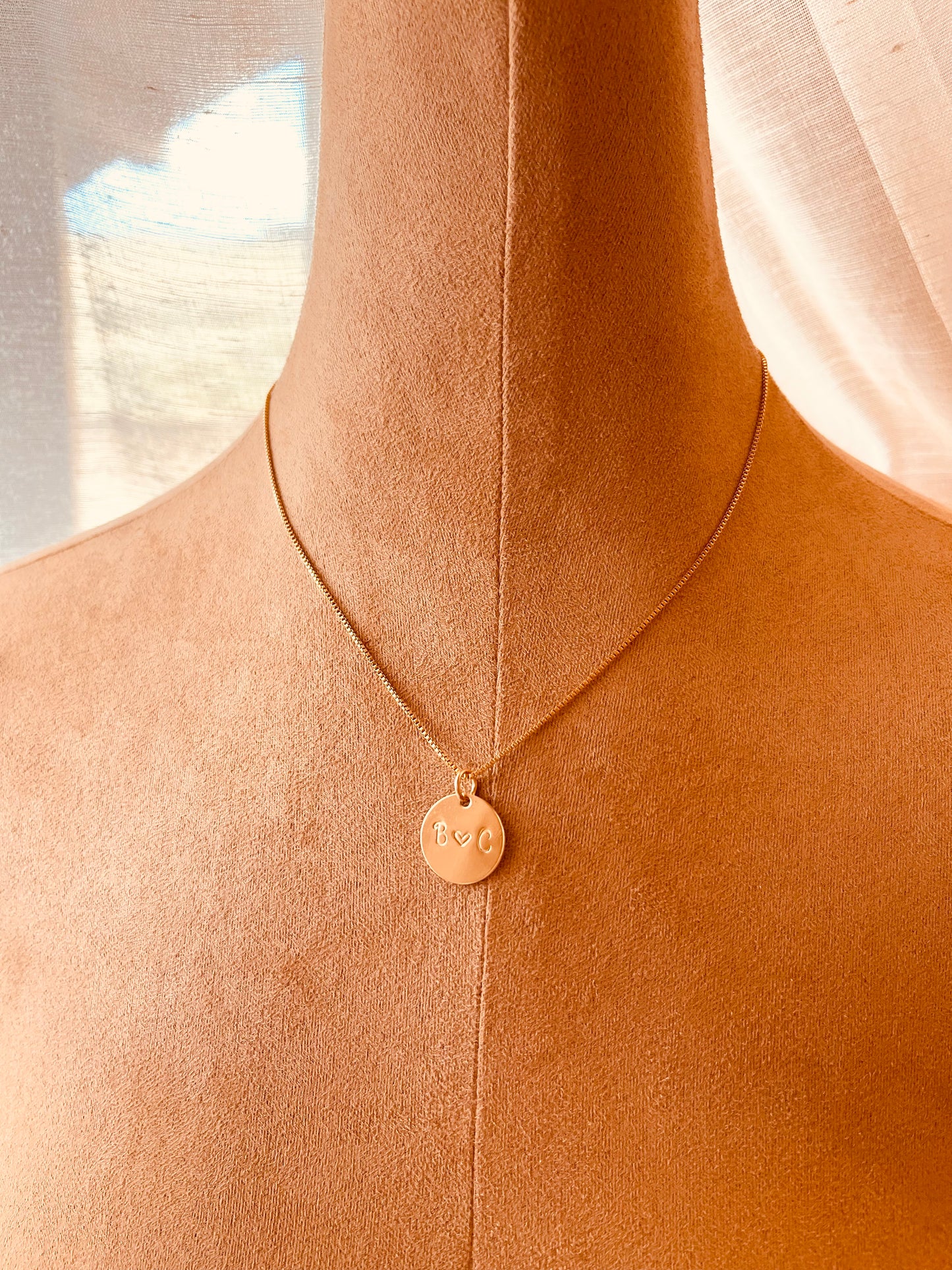 Initial Coin Necklace - 5/8”