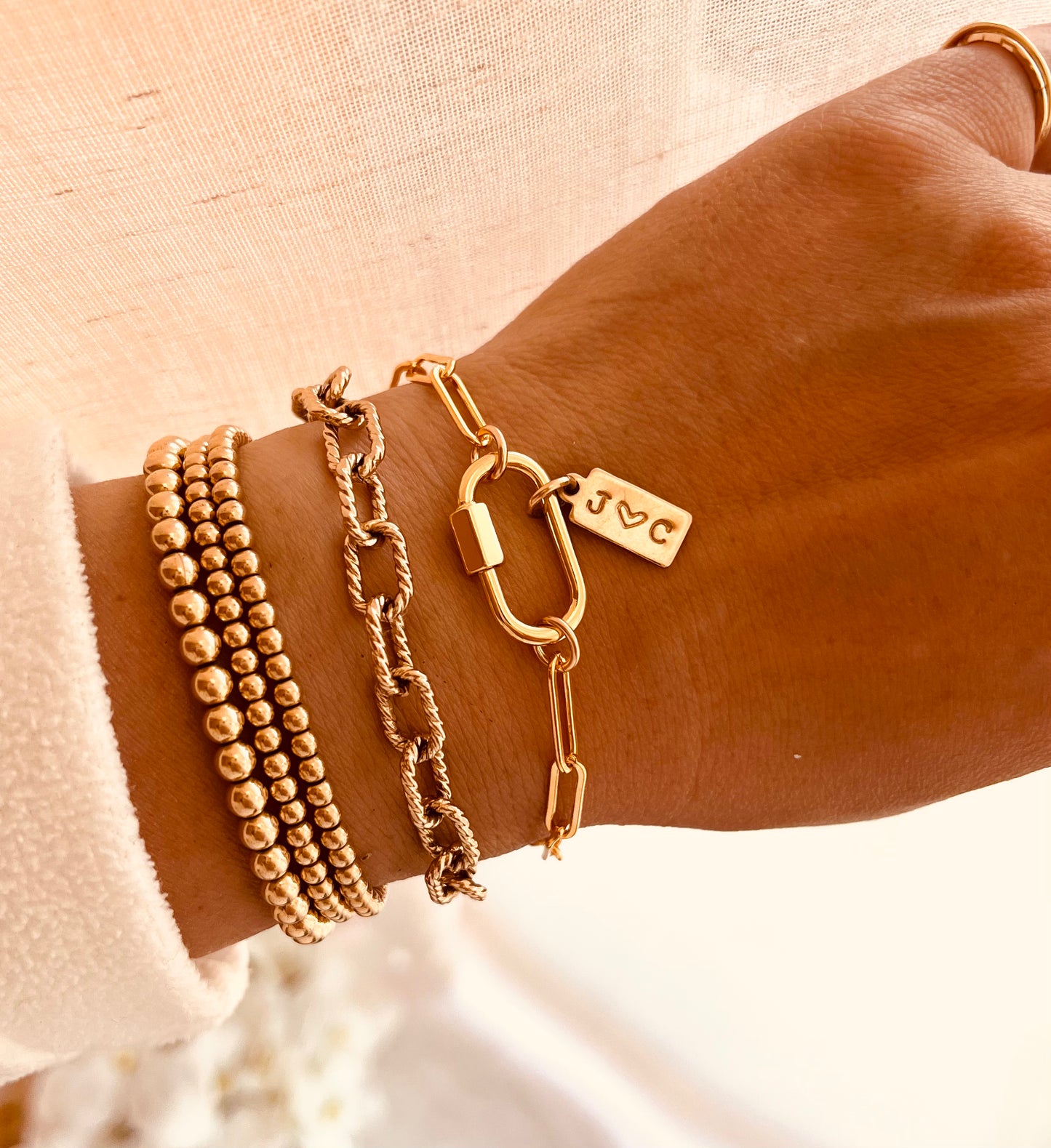Custom Initial Bracelet, Tag Initial Bracelet, Personalized Tag with Initial, Custom Tag Bracelet, Paperclip Bracelet, Stack Bracelet, Minimalist Chain and Link, Mix And Match, Mothers Day Gift Ideas, Holiday Gift Ideas, Chain Bracelet, Link Bracelet, Stack bracelets, Gold filled bracelets, Gold Chain Bracelet, Chain and Link, Minimalist
