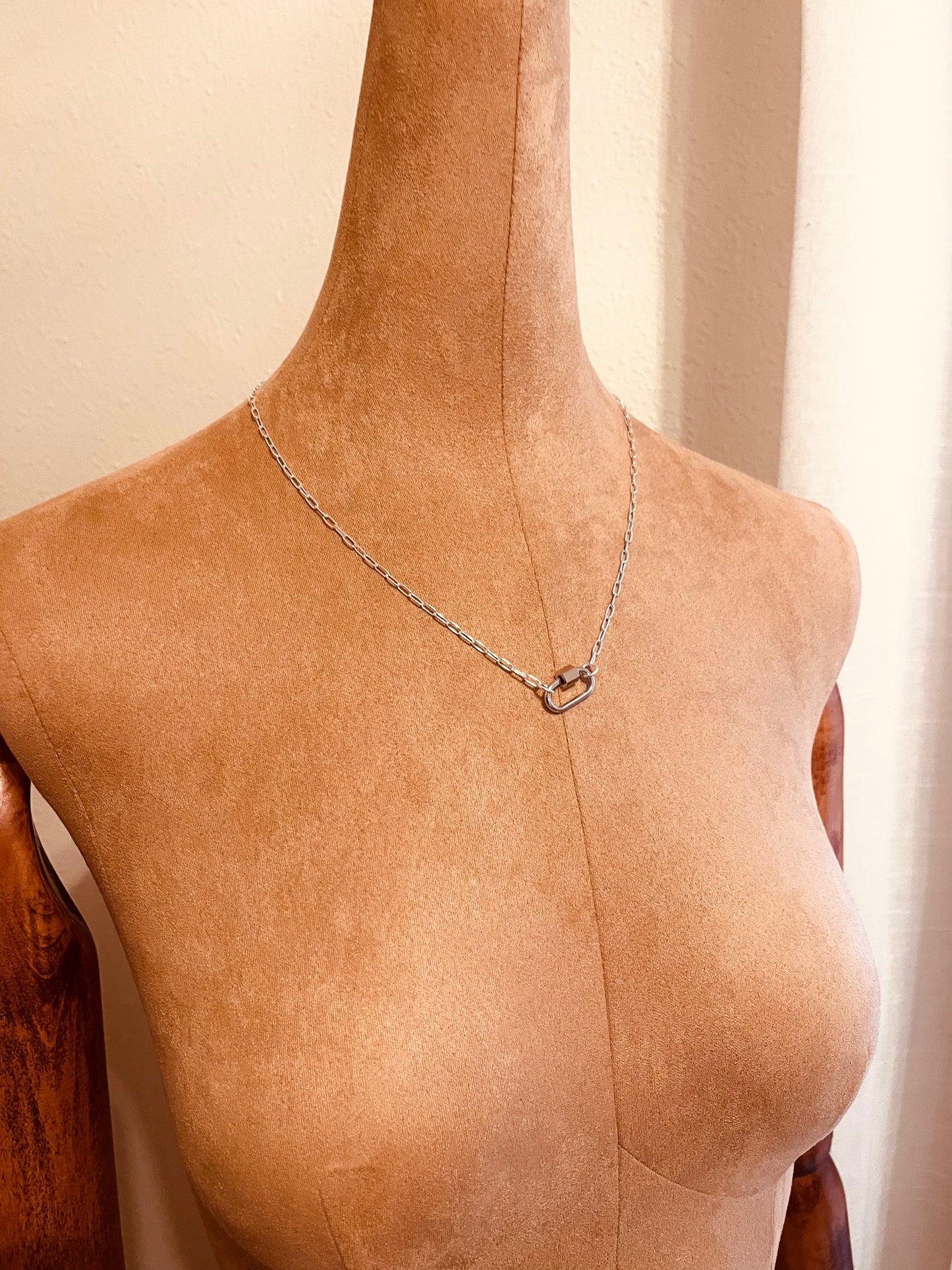 Custom Charm Necklace, Sterling Silver, Design Your Own Necklace, Carabiner Clasp Necklace, Personalized Gift, Paperclip Charm Necklace, Mother’s Jewelry, Mother’s Day Gift, Christmas Gifts, holidays gift ideas, silver charm necklace, charms, charm bar necklace, gifts, gift guides, birthday gifts , tag necklace, Silver Necklace