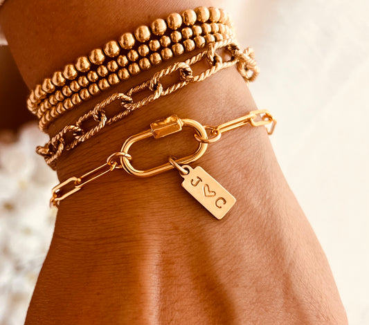 Custom Initial Bracelet, Tag Initial Bracelet, Personalized Tag with Initial, Custom Tag Bracelet, Paperclip Bracelet, Stack Bracelet, Minimalist Chain and Link, Mix And Match, Mothers Day Gift Ideas, Holiday Gift Ideas, Chain Bracelet, Link Bracelet, Stack bracelets, Gold filled bracelets, Gold Chain Bracelet, Chain and Link, Minimalist , Christmas Gifts, thanksgiving gifts