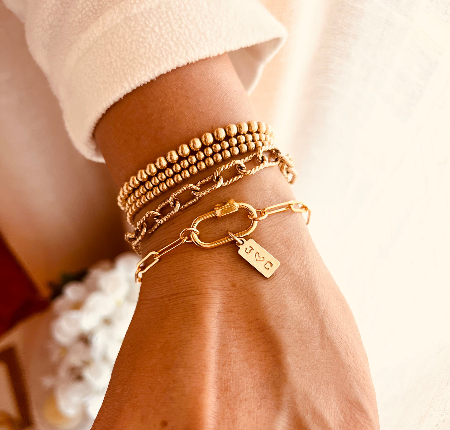 Custom Initial Bracelet, Tag Initial Bracelet, Personalized Tag with Initial, Custom Tag Bracelet, Paperclip Bracelet, Stack Bracelet, Minimalist Chain and Link, Mix And Match, Mothers Day Gift Ideas, Holiday Gift Ideas, Chain Bracelet, Link Bracelet, Stack bracelets, Gold filled bracelets, Gold Chain Bracelet, Chain and Link, Minimalist, Christmas Gifts, thanksgiving gifts