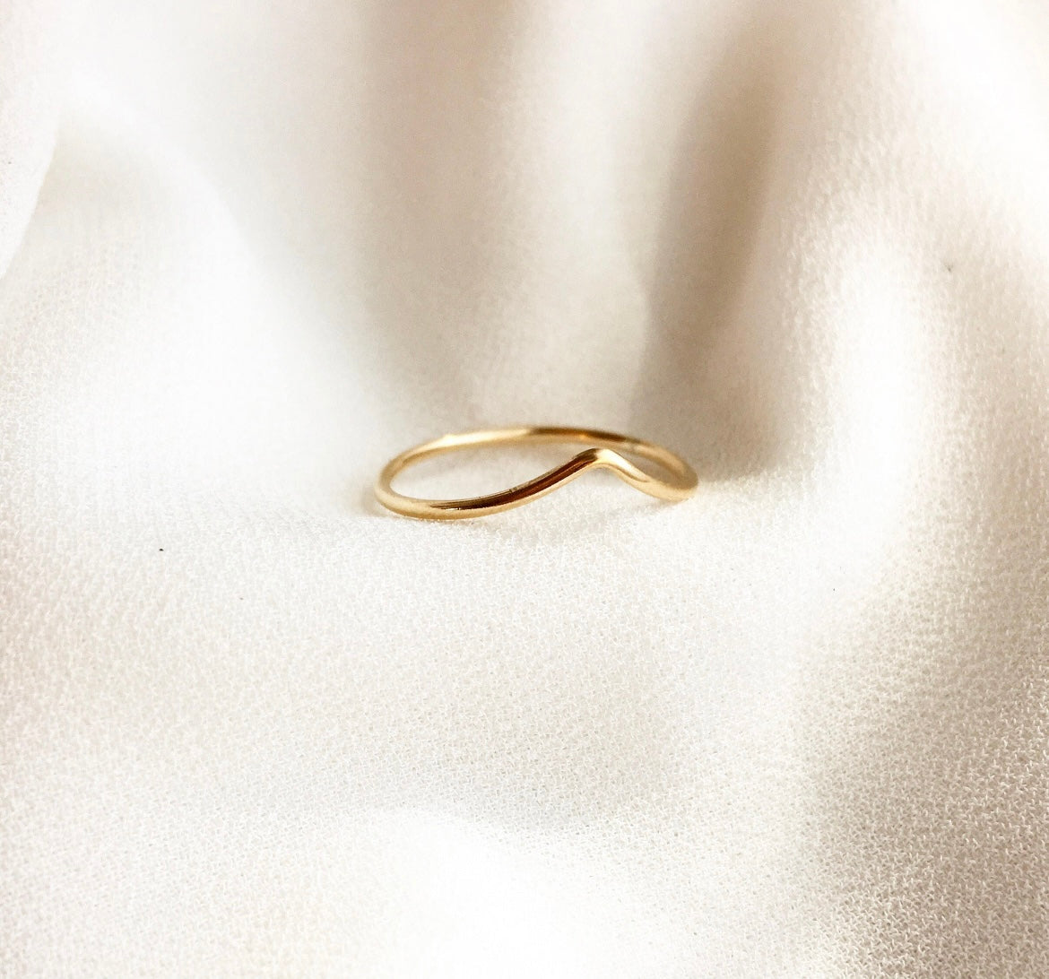 Chevron Ring, V-Ring, In Sterling Silver, Gold Filled and Rose Gold, Everyday Wear, Chevron Ring, Thin Chevron Ring