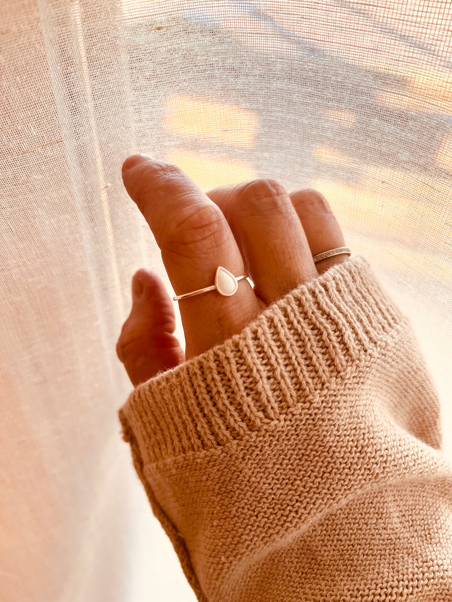 Opal Ring, sterling silver ring, ring stacking