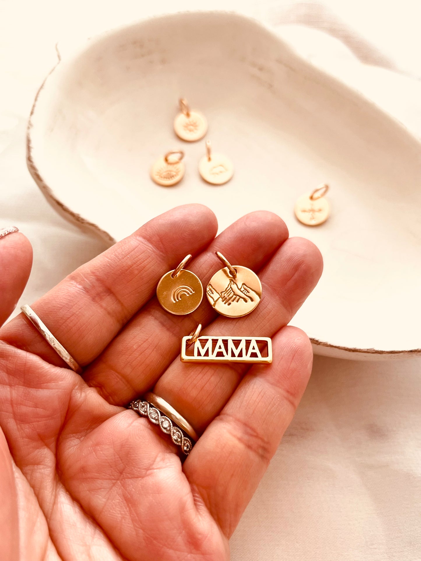 Add Ons, Maix and match, bear charm, sun charm, rainbow charm, bear charm, Mountain View, Mountain charm, Compass charm, mama charm, Evil Eye charm, gift for her, birthday gifts, mothers day gifts, gift ideas, add ons, add charms, Mix and Match Collection