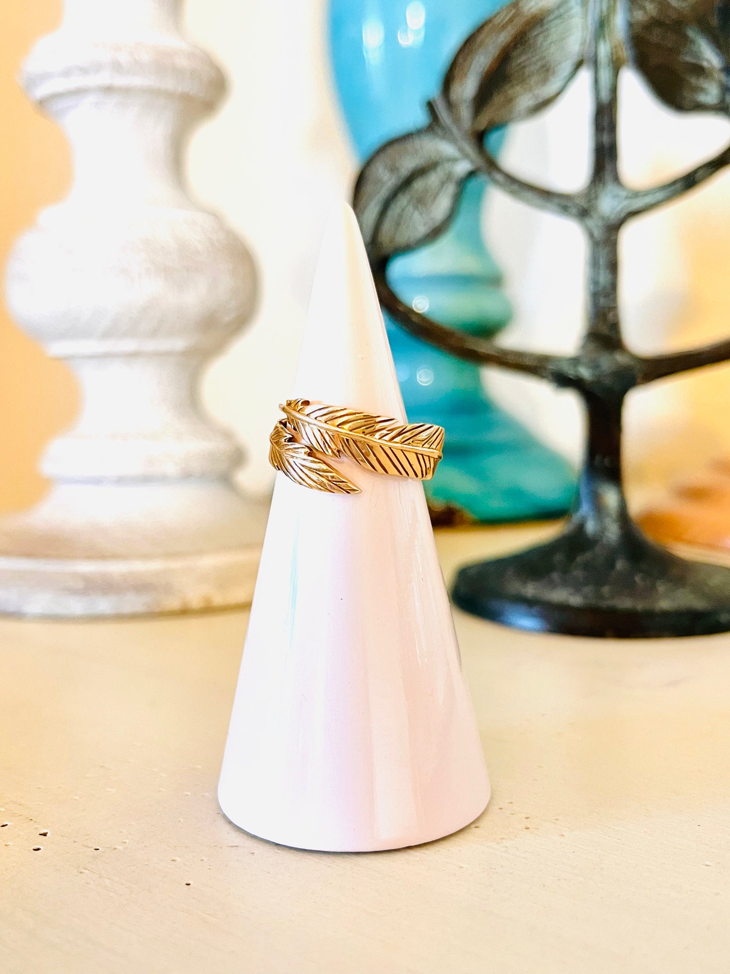 Feather Ring, Silver Feather Ring, Gold Feather Ring