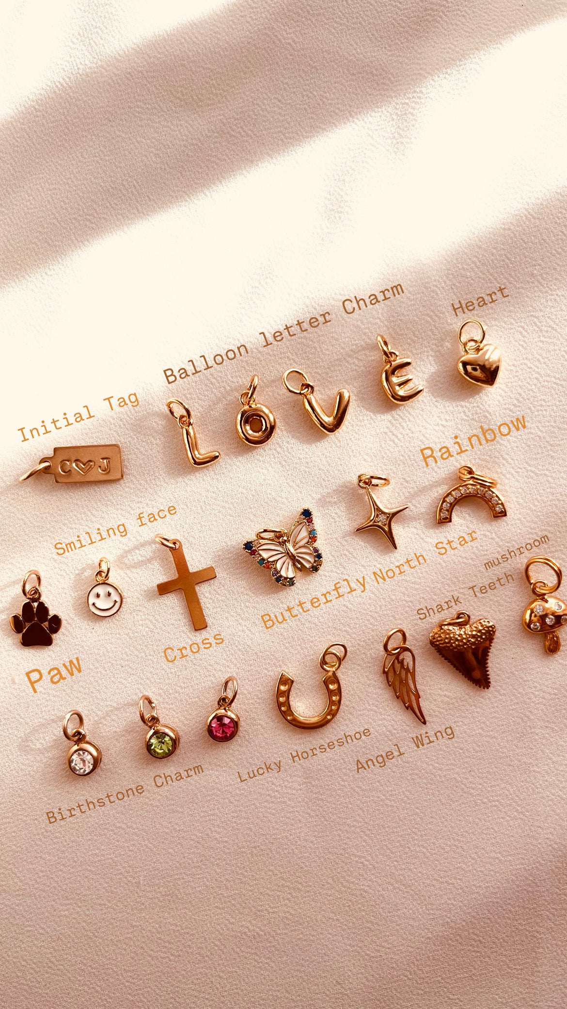 Gold Charm Holder Bracelet
