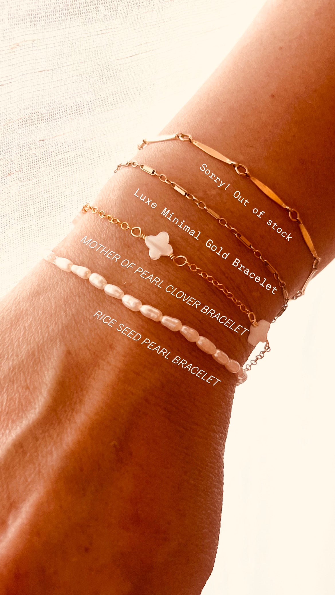 Mother of Pearl Clover Bracelet