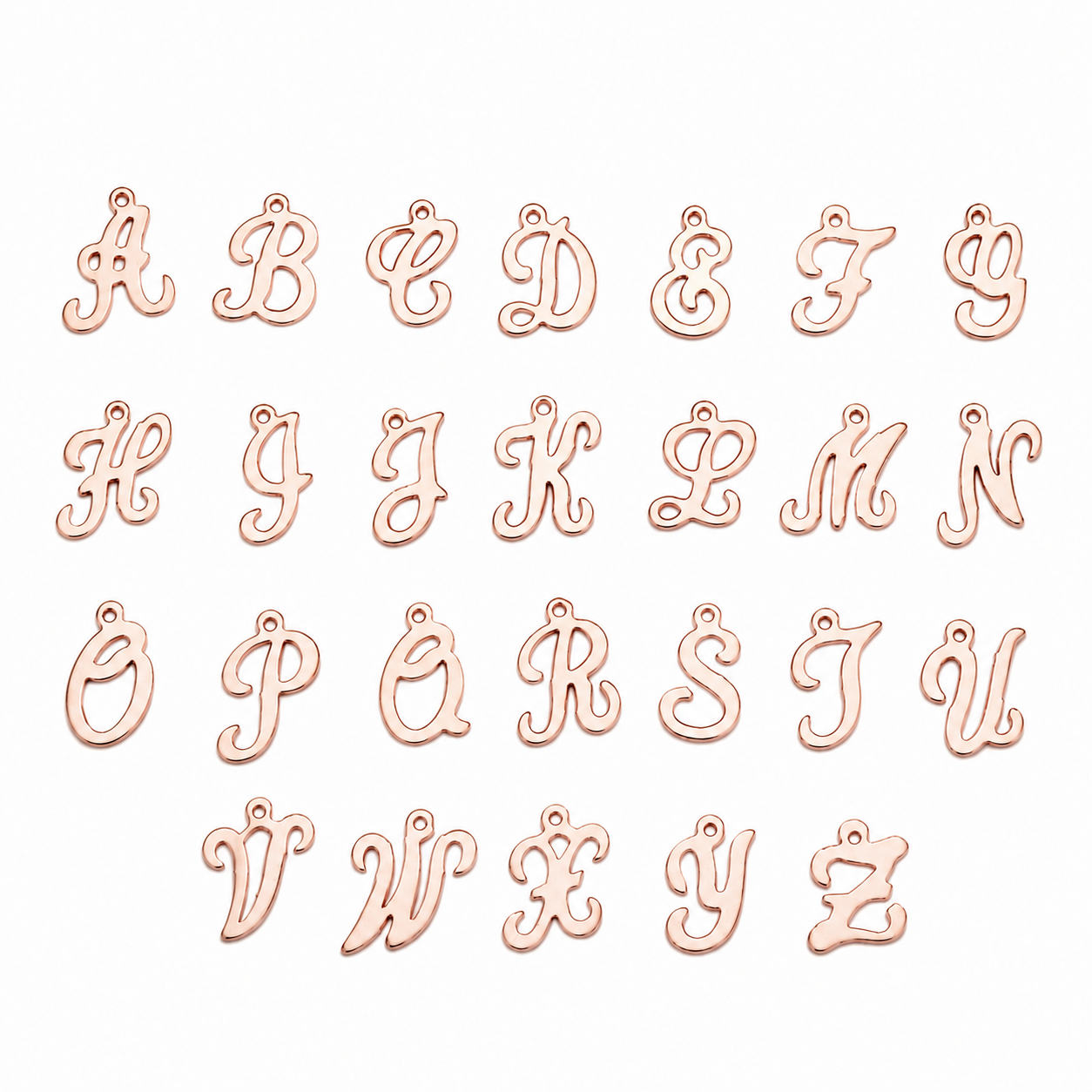 Rose Gold Filled Script Letter Charm