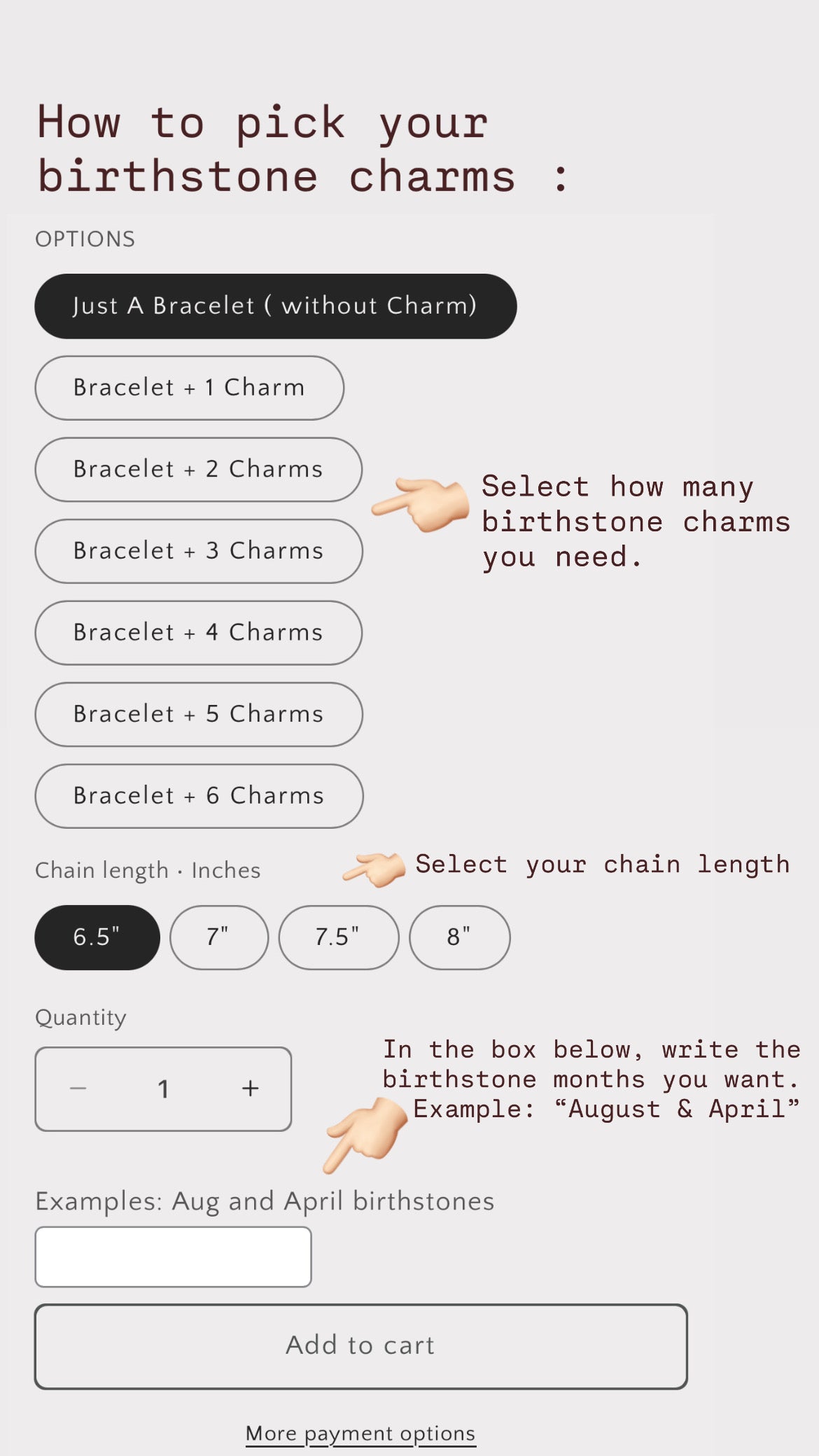 Silver Birthstone Bracelet