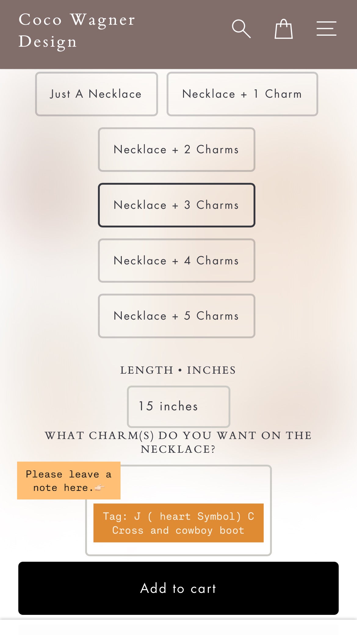 Sterling Silver Charm Necklace