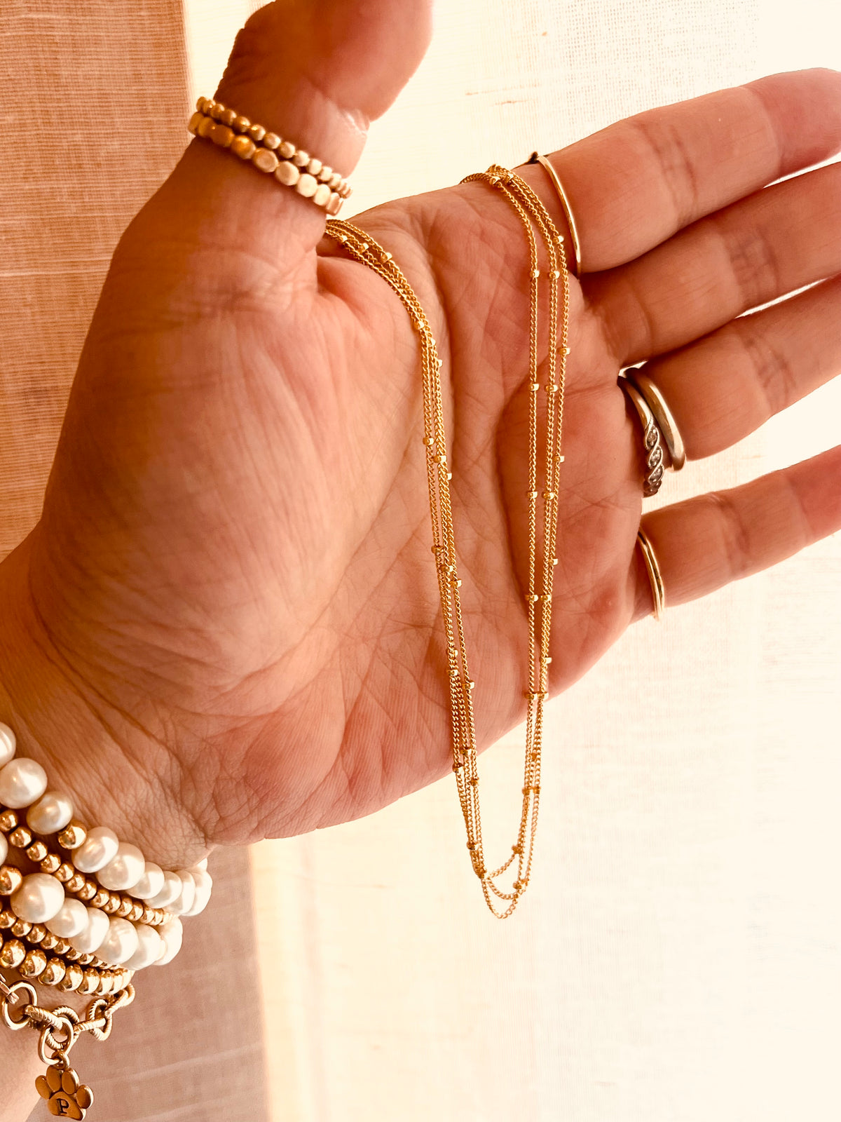 Satellite Chain Choker Necklace – Dainty Layered Choker for Women